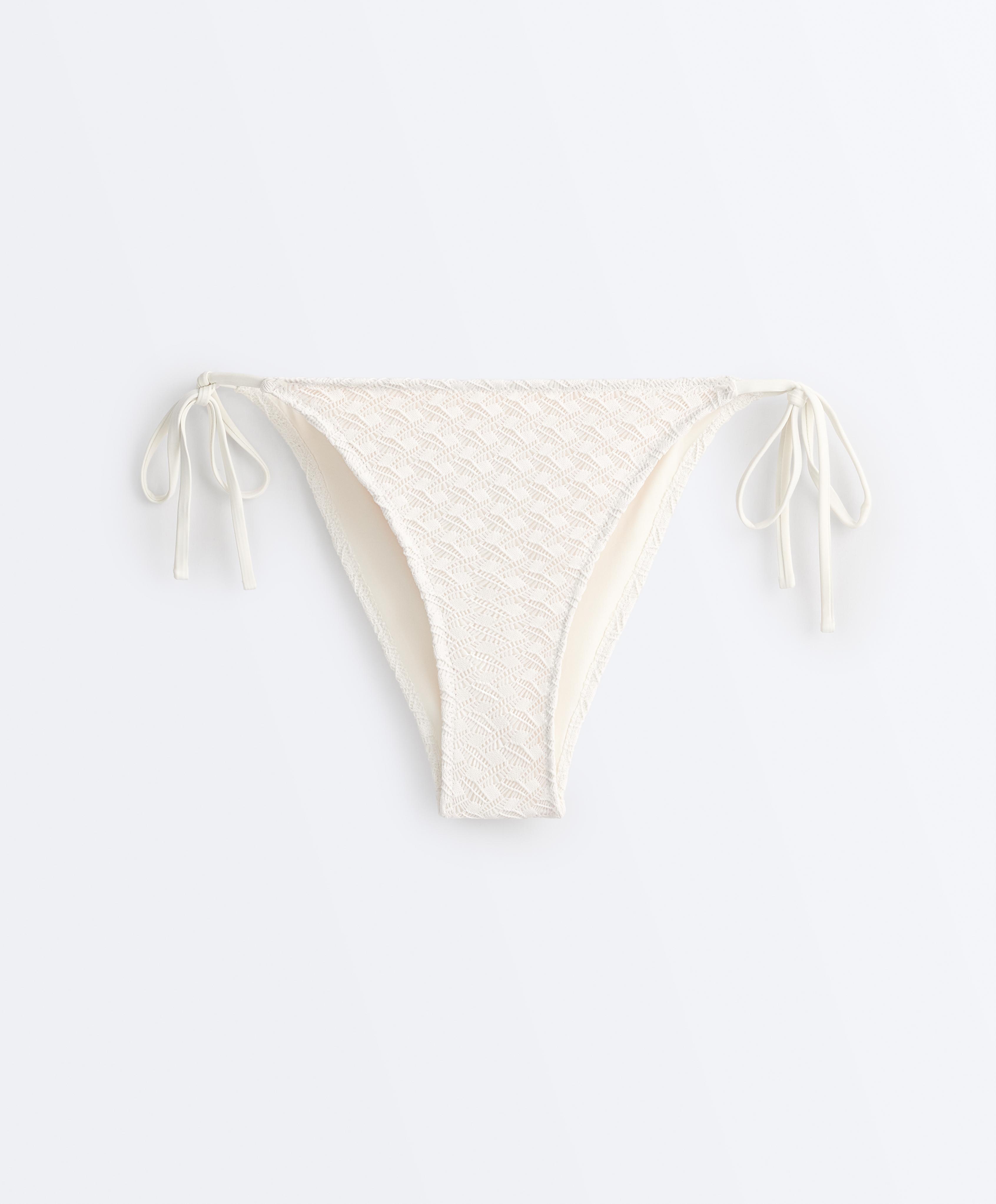 Medium-coverage braided crochet tie bikini briefs Medium-coverage braided crochet tie bikini briefs