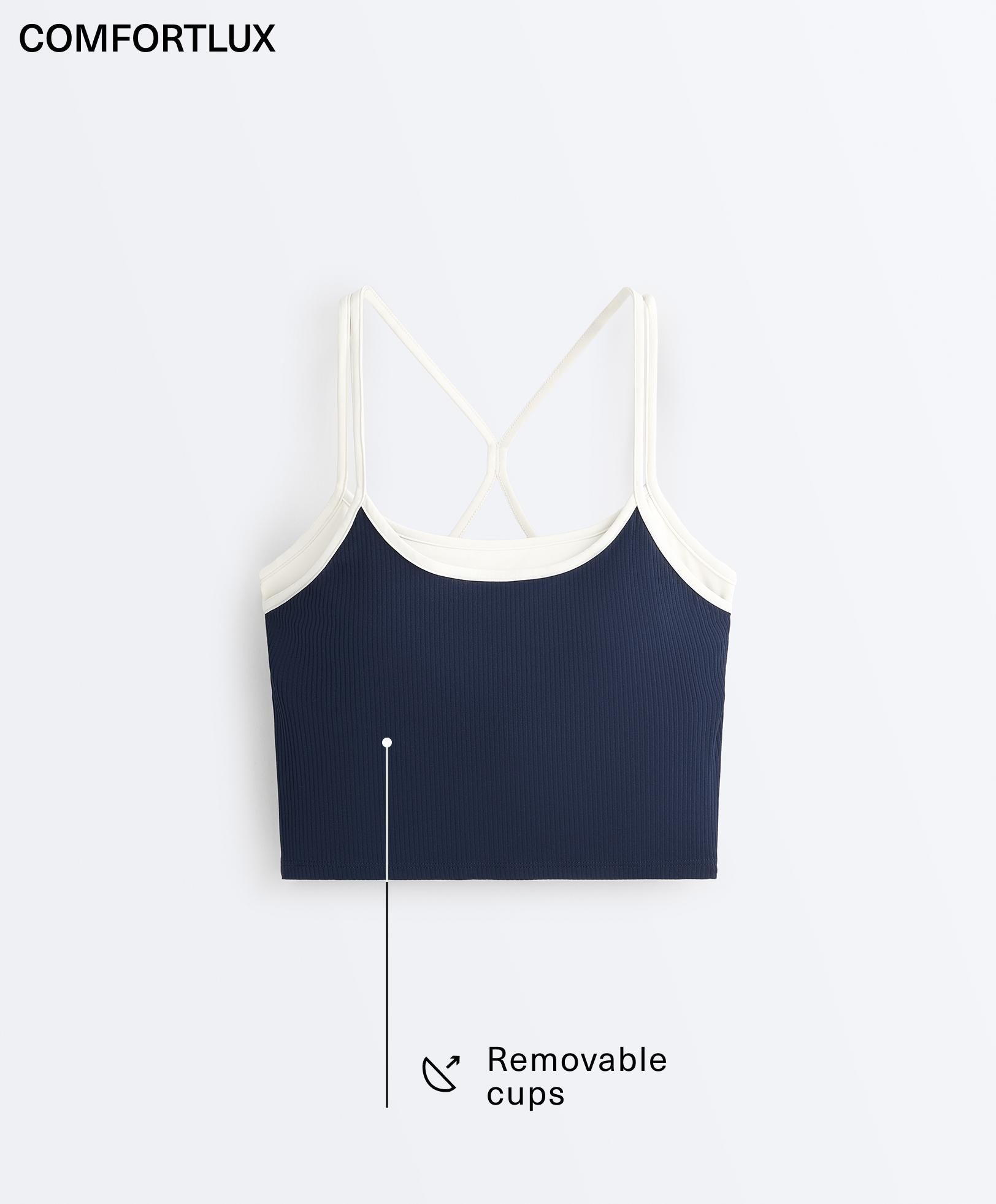 Comfortlux overlay tank top — NAVY BLUE