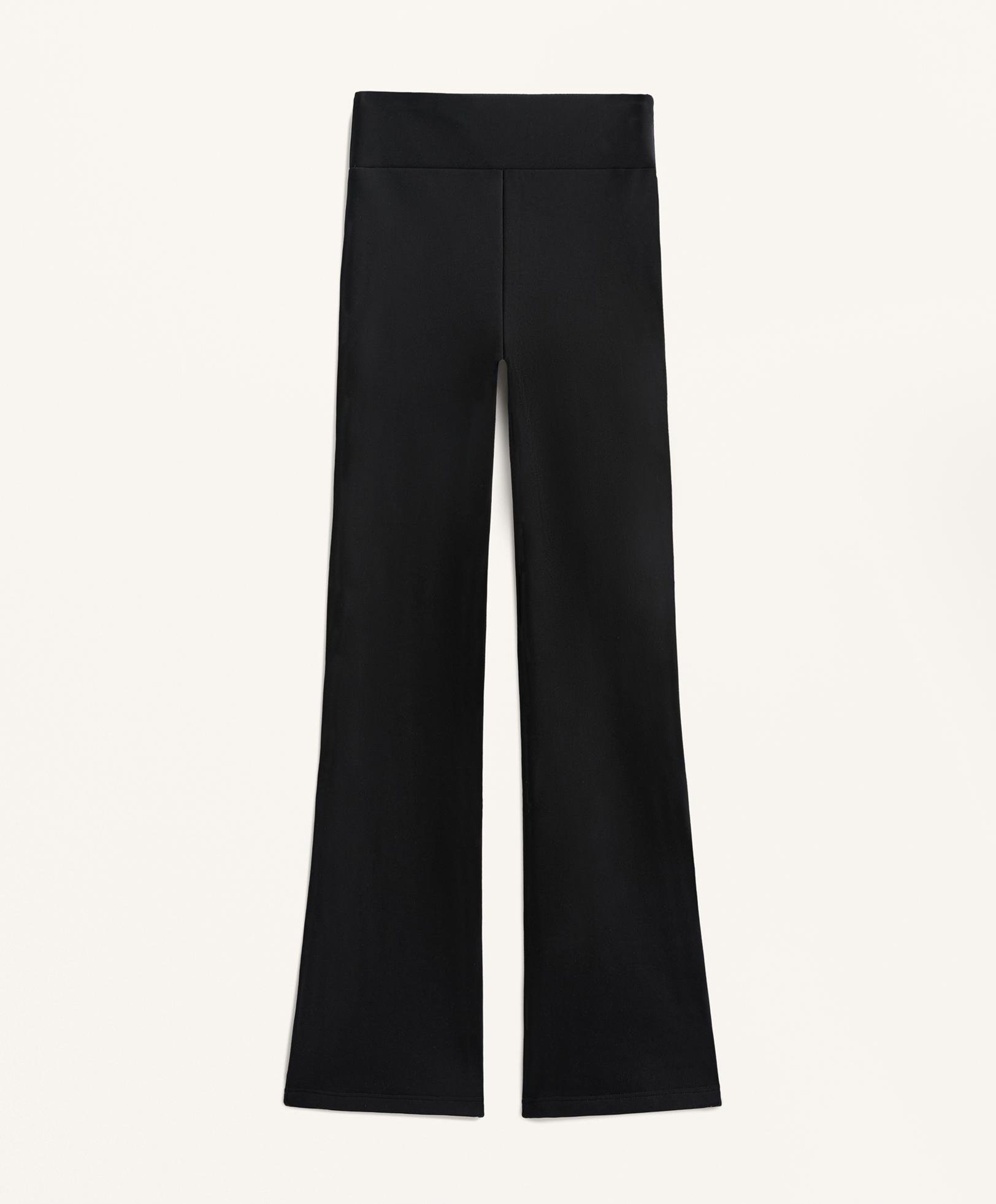 Bootcut seamless high rise super extra Warm trousers — BLACK
