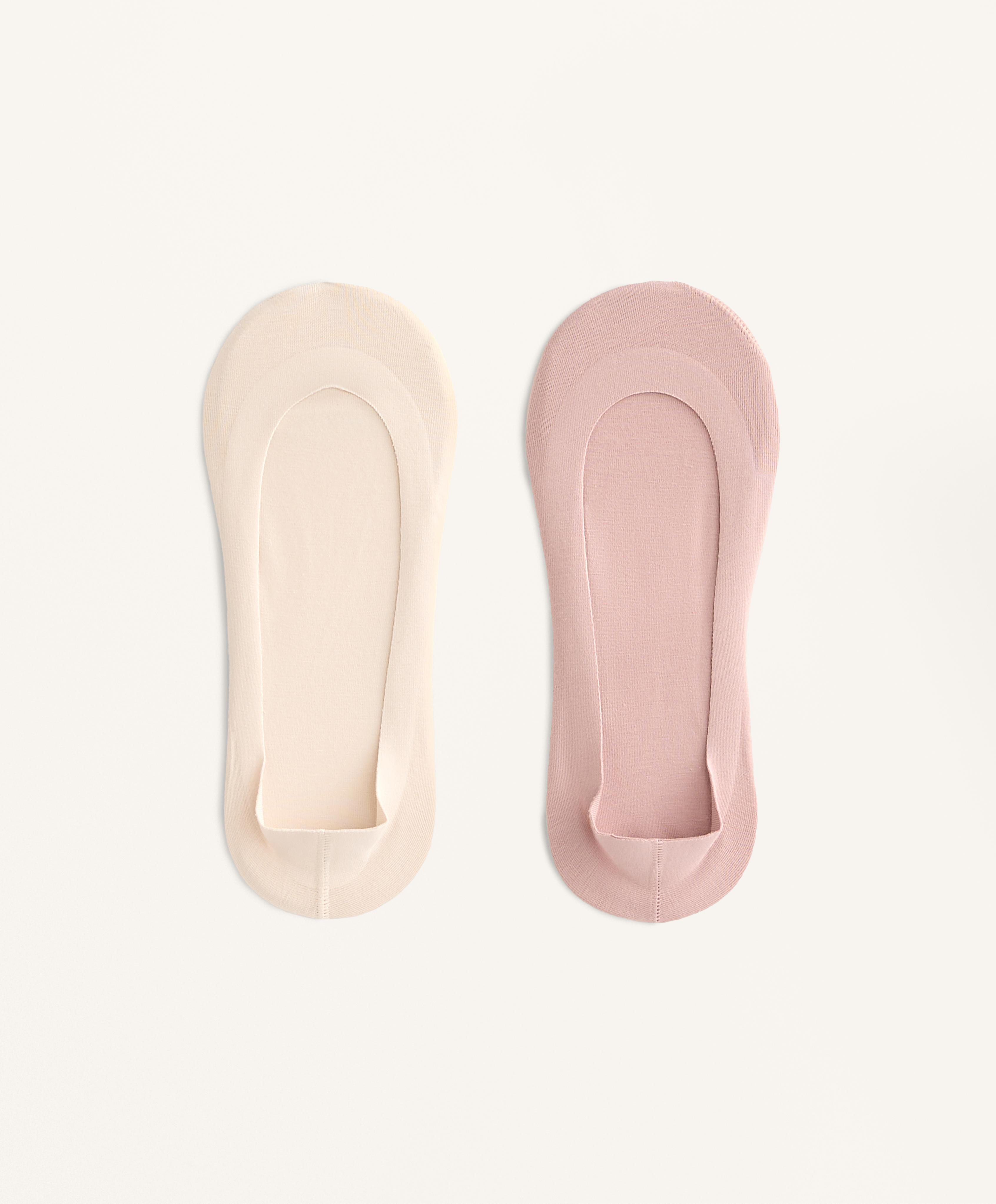 2 paires de chaussettes invisibles en mélange de coton coupe basse 2 paires de chaussettes invisibles en mélange de coton coupe basse
