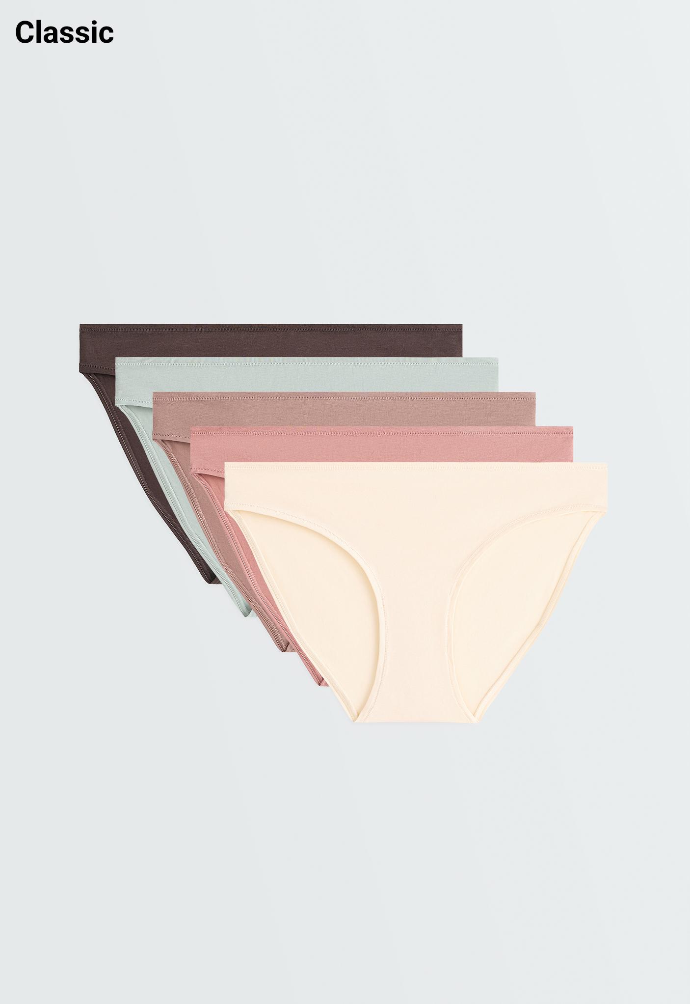 5 cotton blend classic briefs — ROSETTE BLUSH