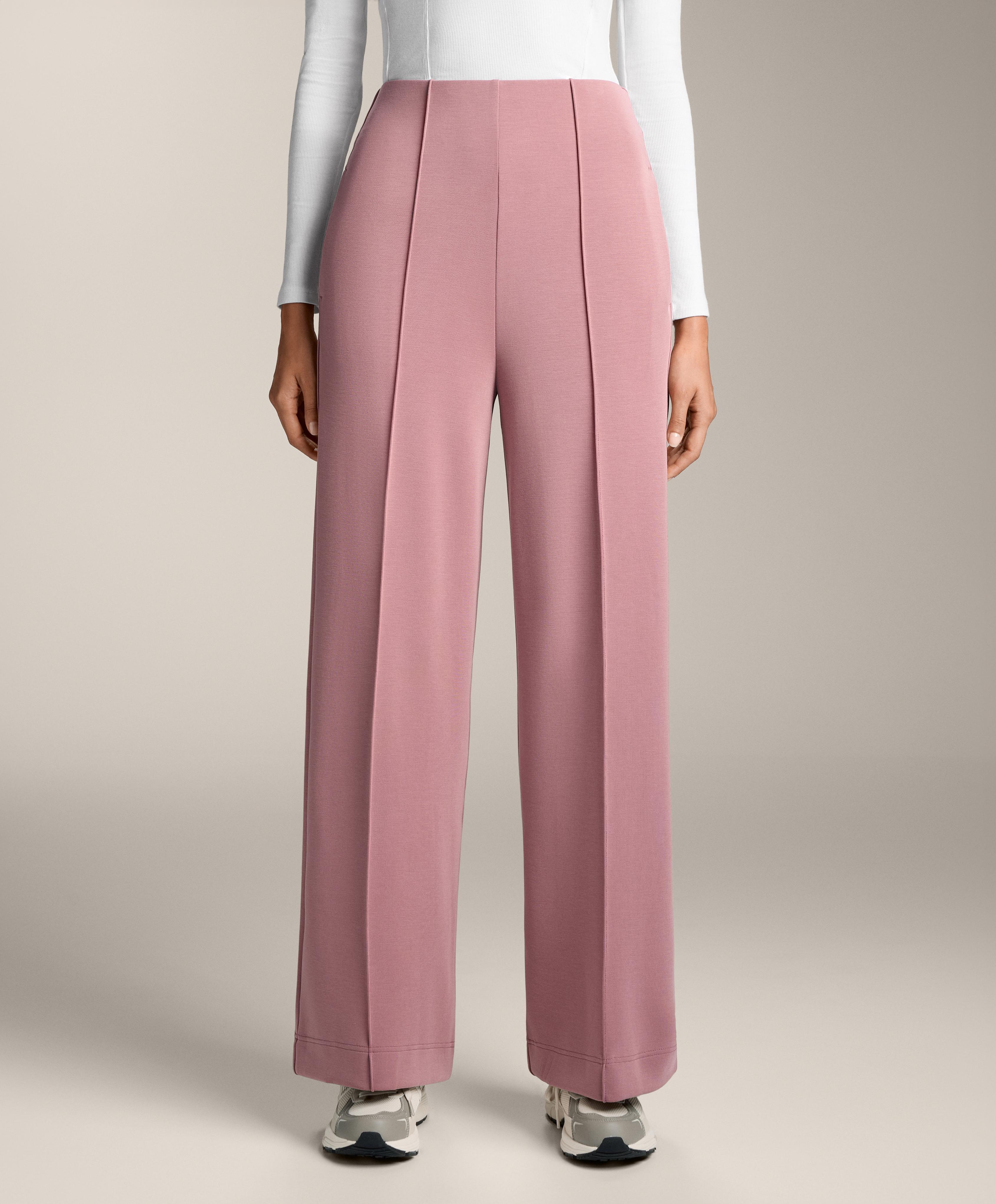 Straight-leg soft-touch modal trousers with crease Straight-leg soft-touch modal trousers with crease