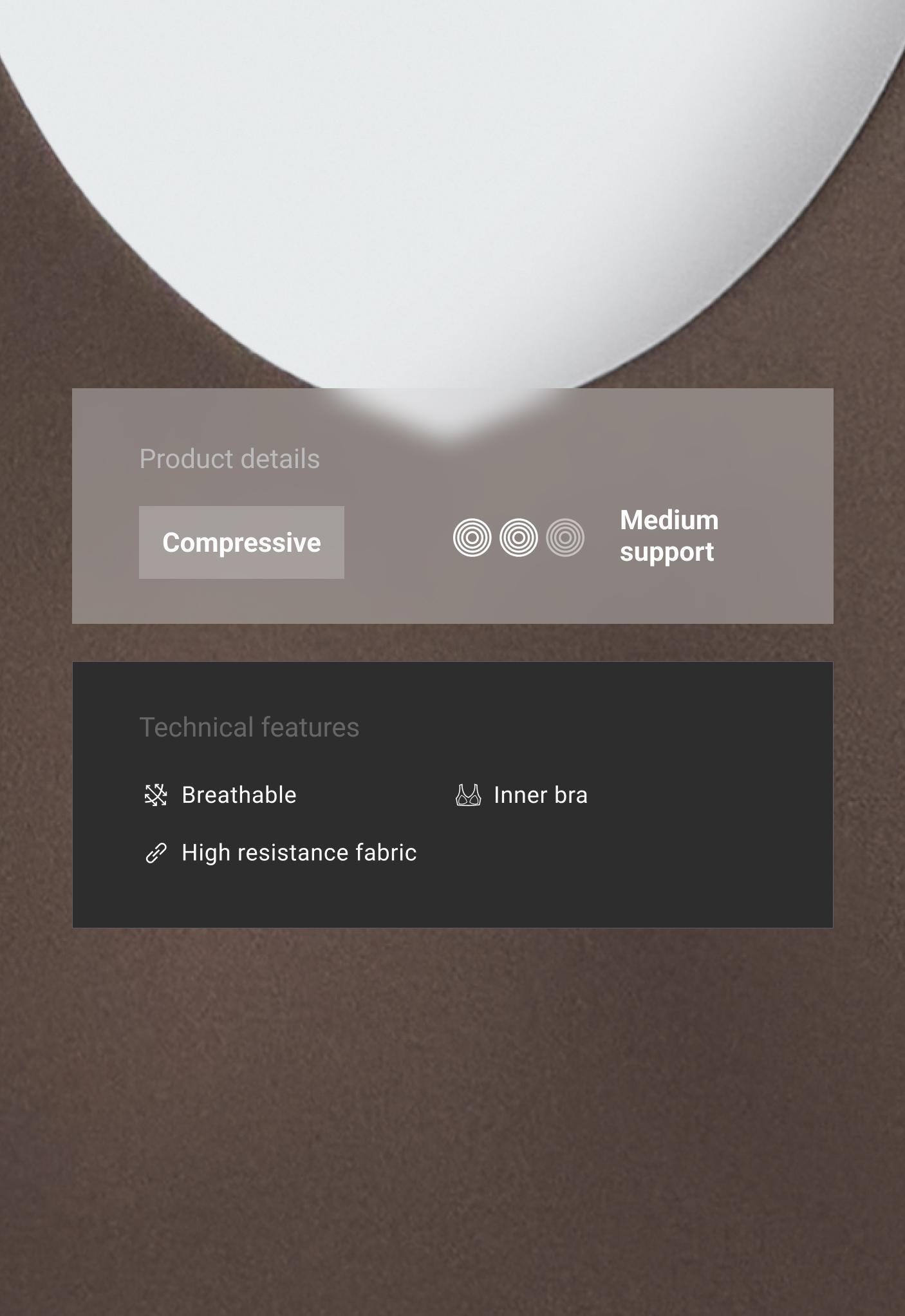 حمالة صدر رياضية Compressive بتثبيت متوسط