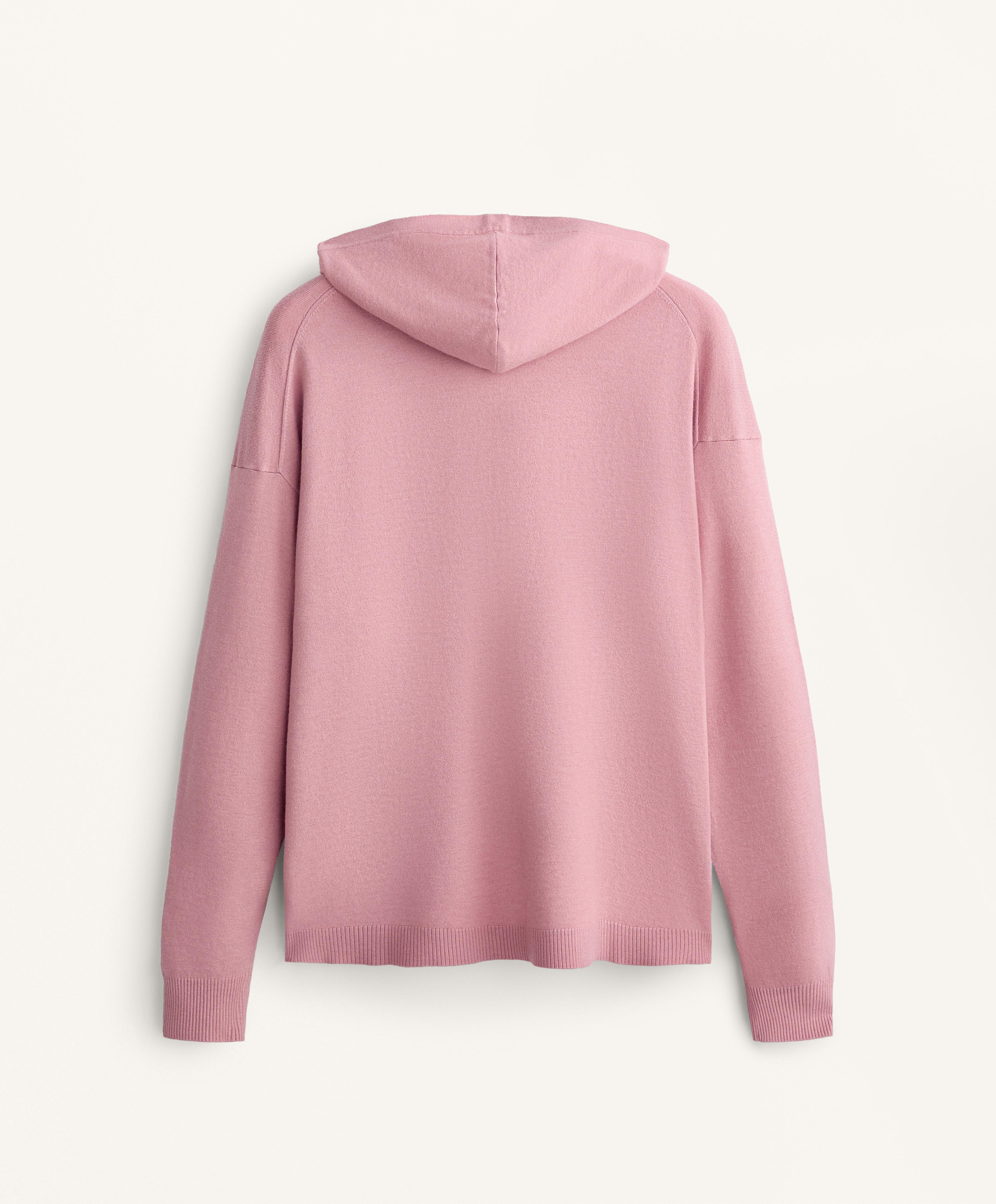 Long knit hooded jacket Long knit hooded jacket