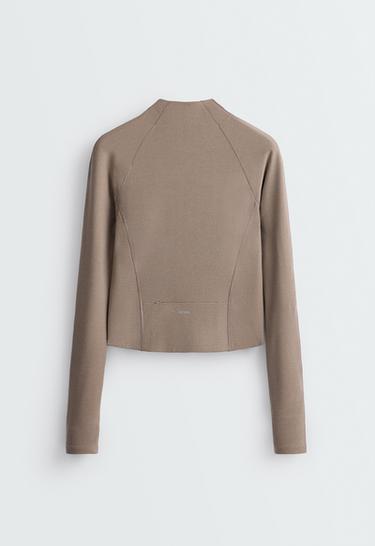 Marl seam technical jacket — DARK MINK 8