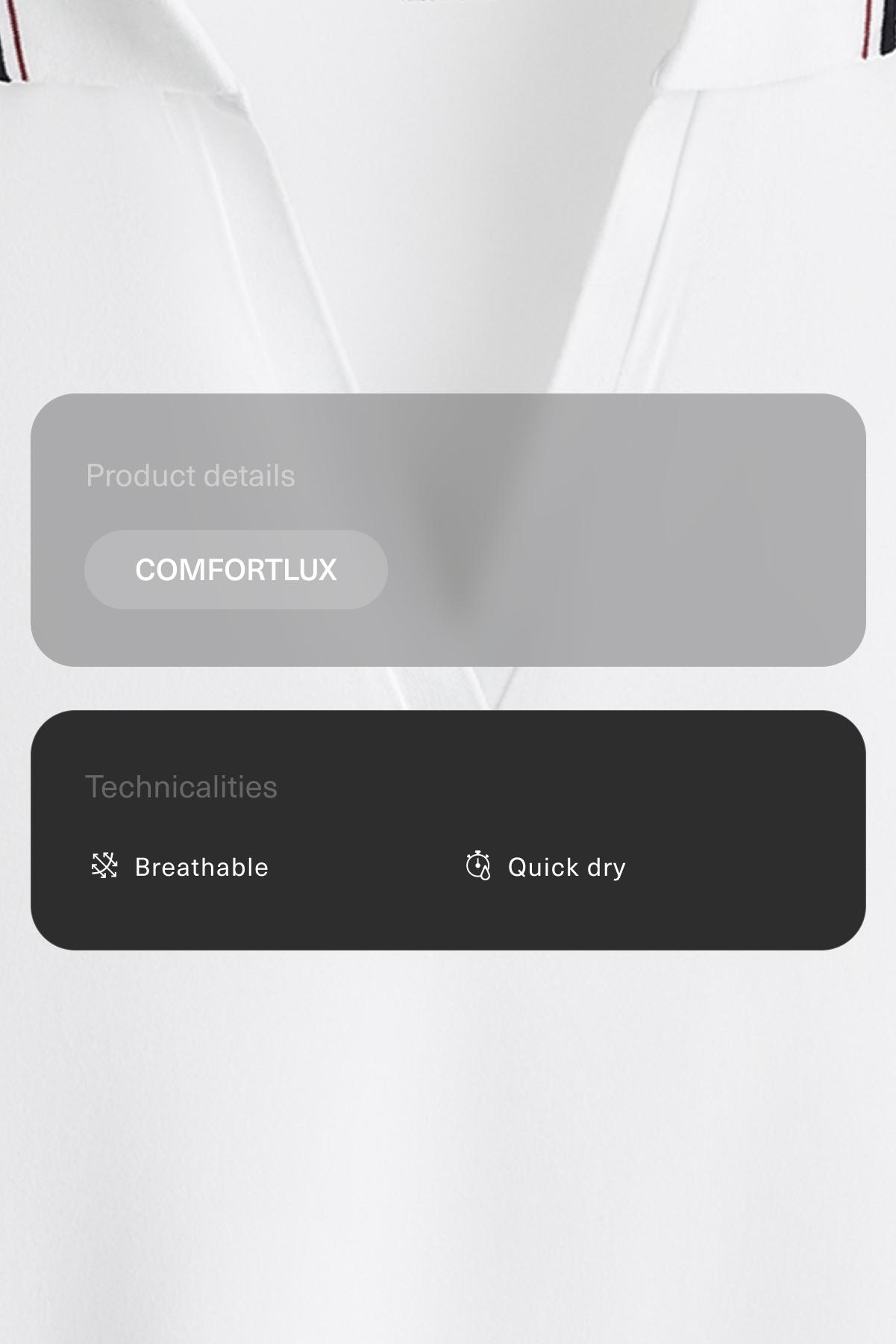 Comfortlux short sleeve polo shirt — WHITE 
