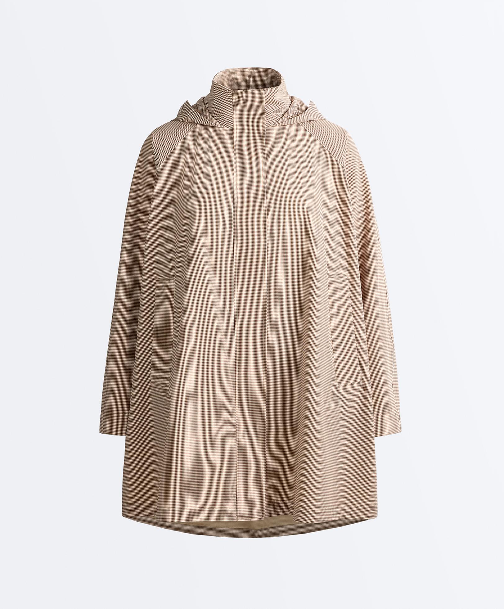 Extra lightweight 10k waterproof gingham jacket — DARK BRICK