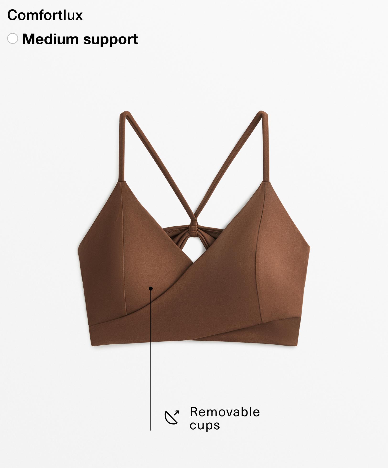 Brassière sport Comfortlux croisée à maintien moyen et bonnets