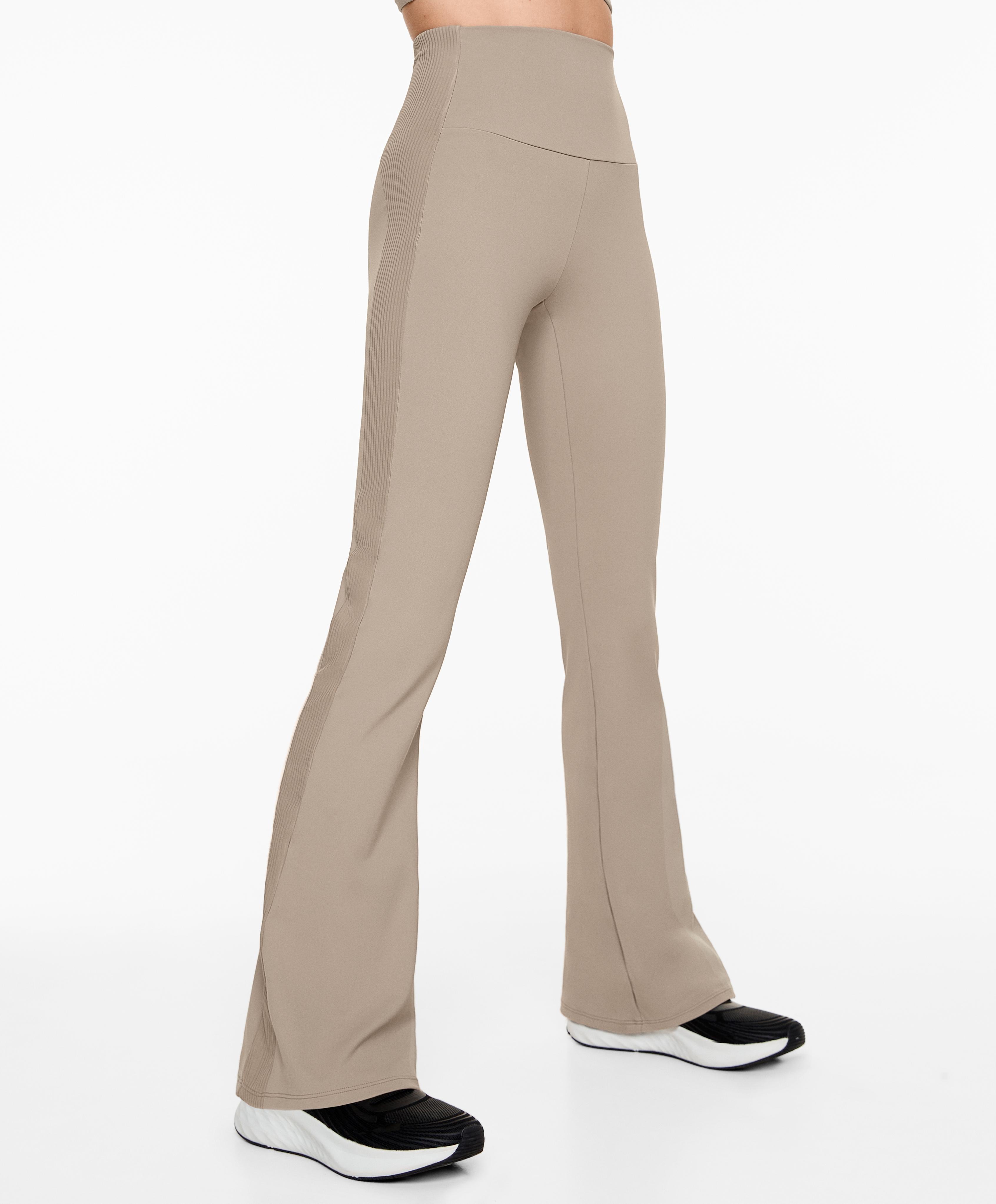 High rise rib comfortlux 80cm flare trousers