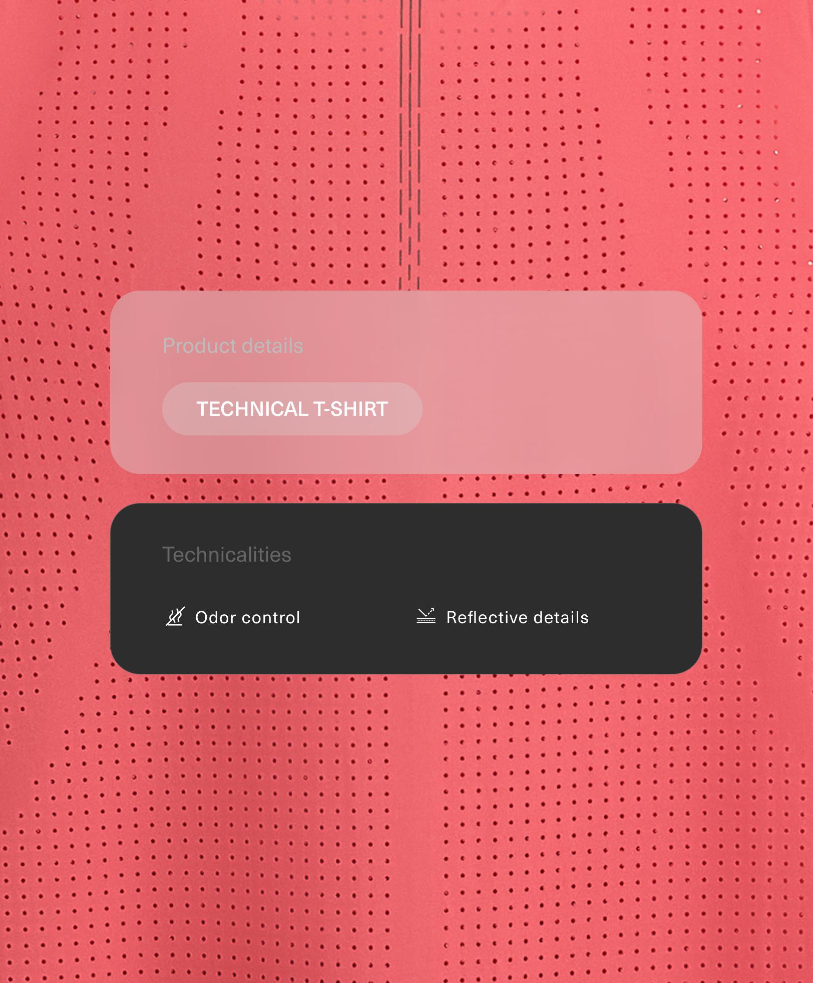 Mouwloos technisch T-shirt met microperforaties