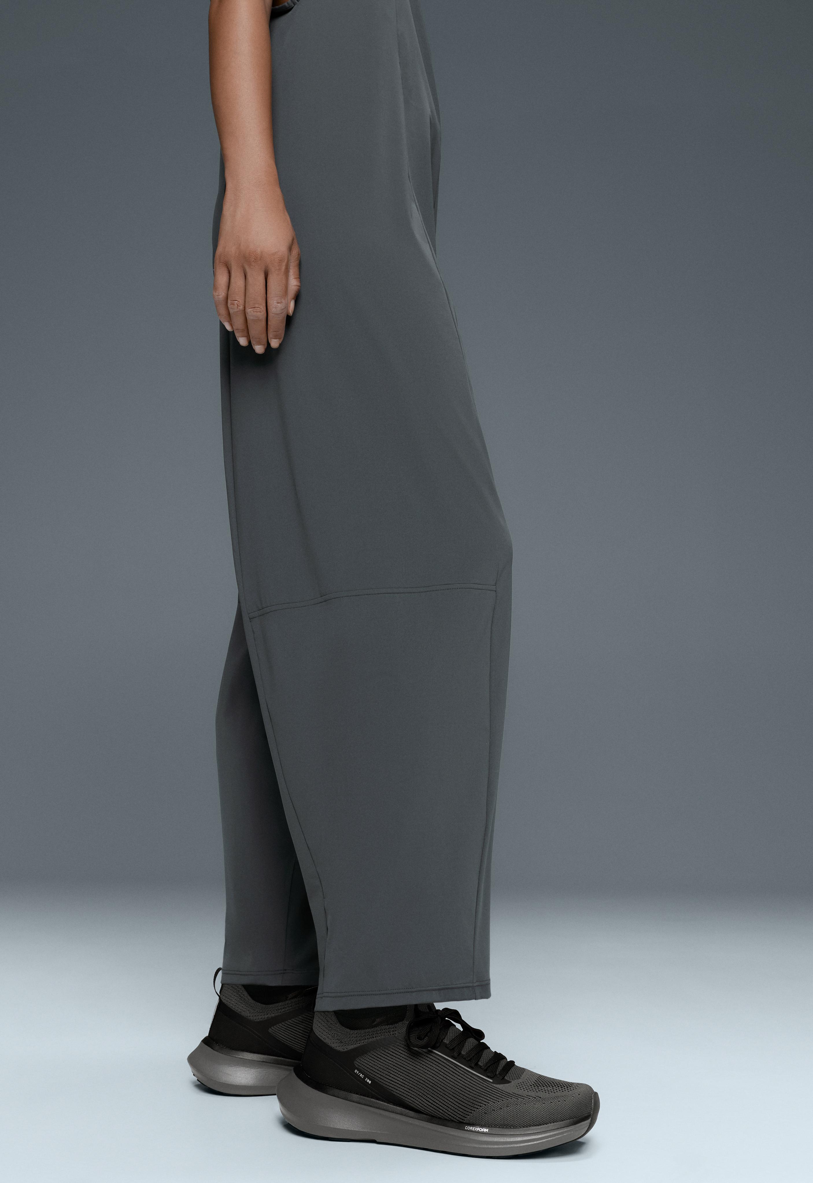 Light Touch wide long jumpsuit — STEEL GREY