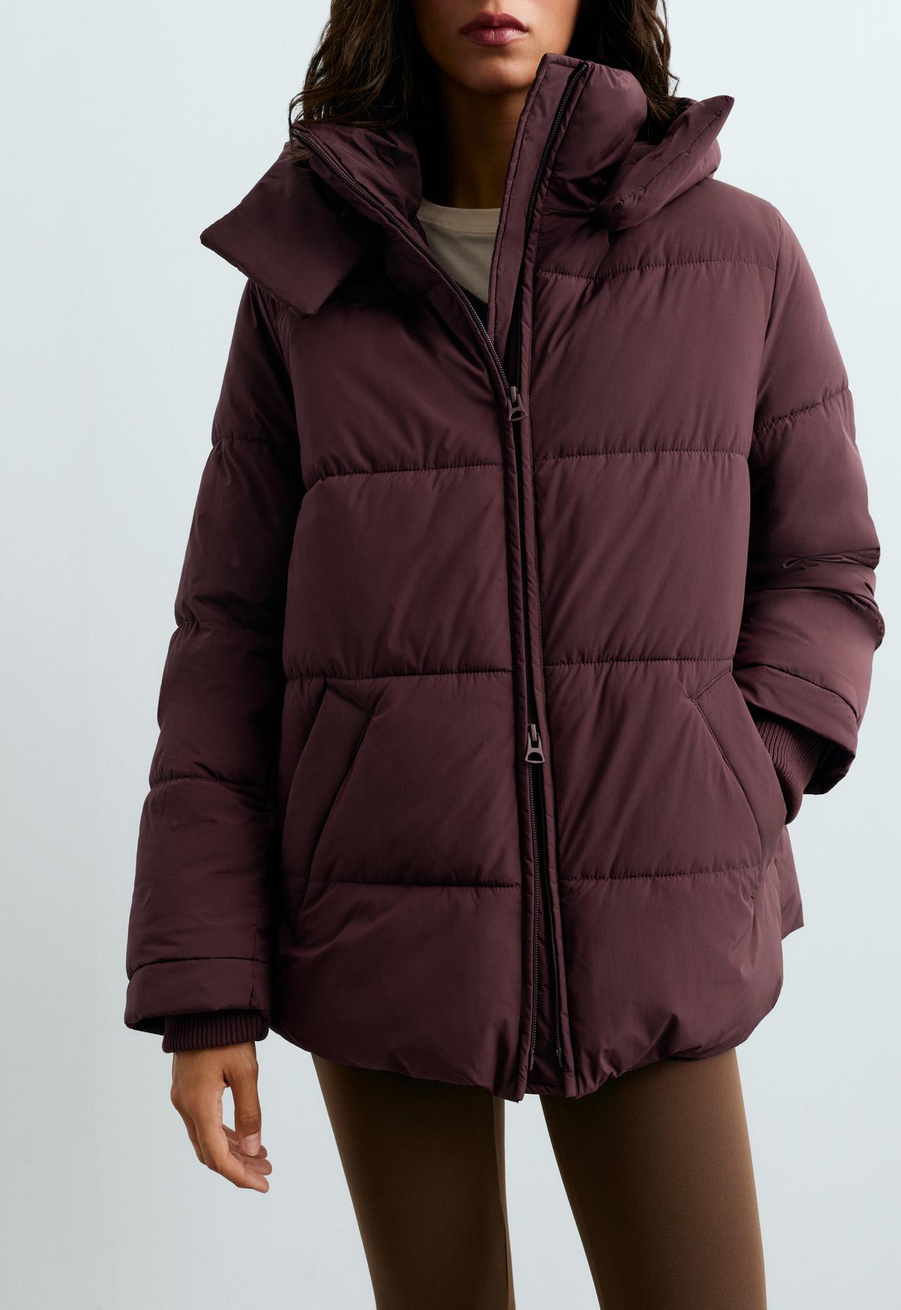 Water-repellent primaloft® padded jacket — DARK WINE RED