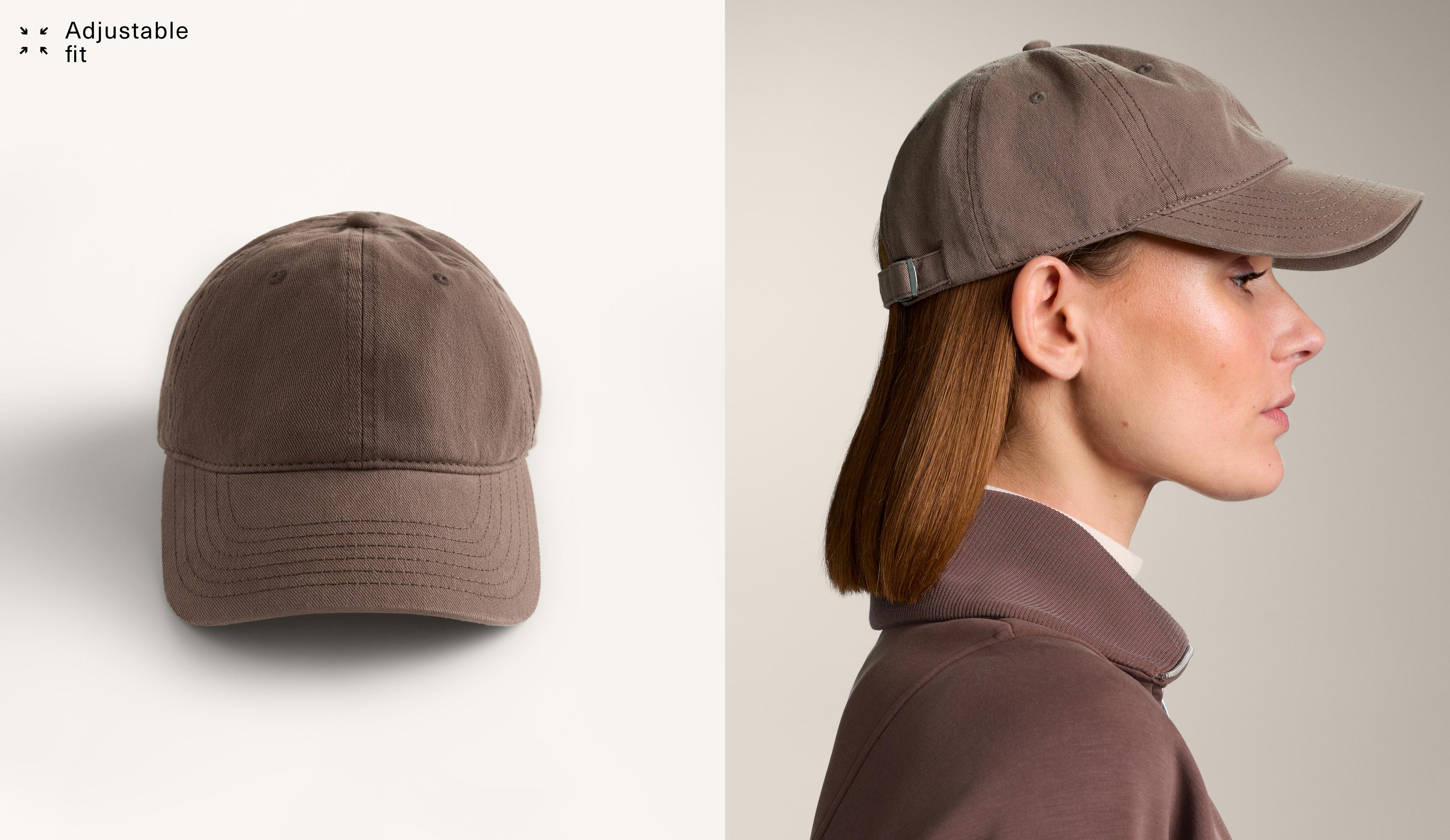 Washed-effect 100% cotton cap