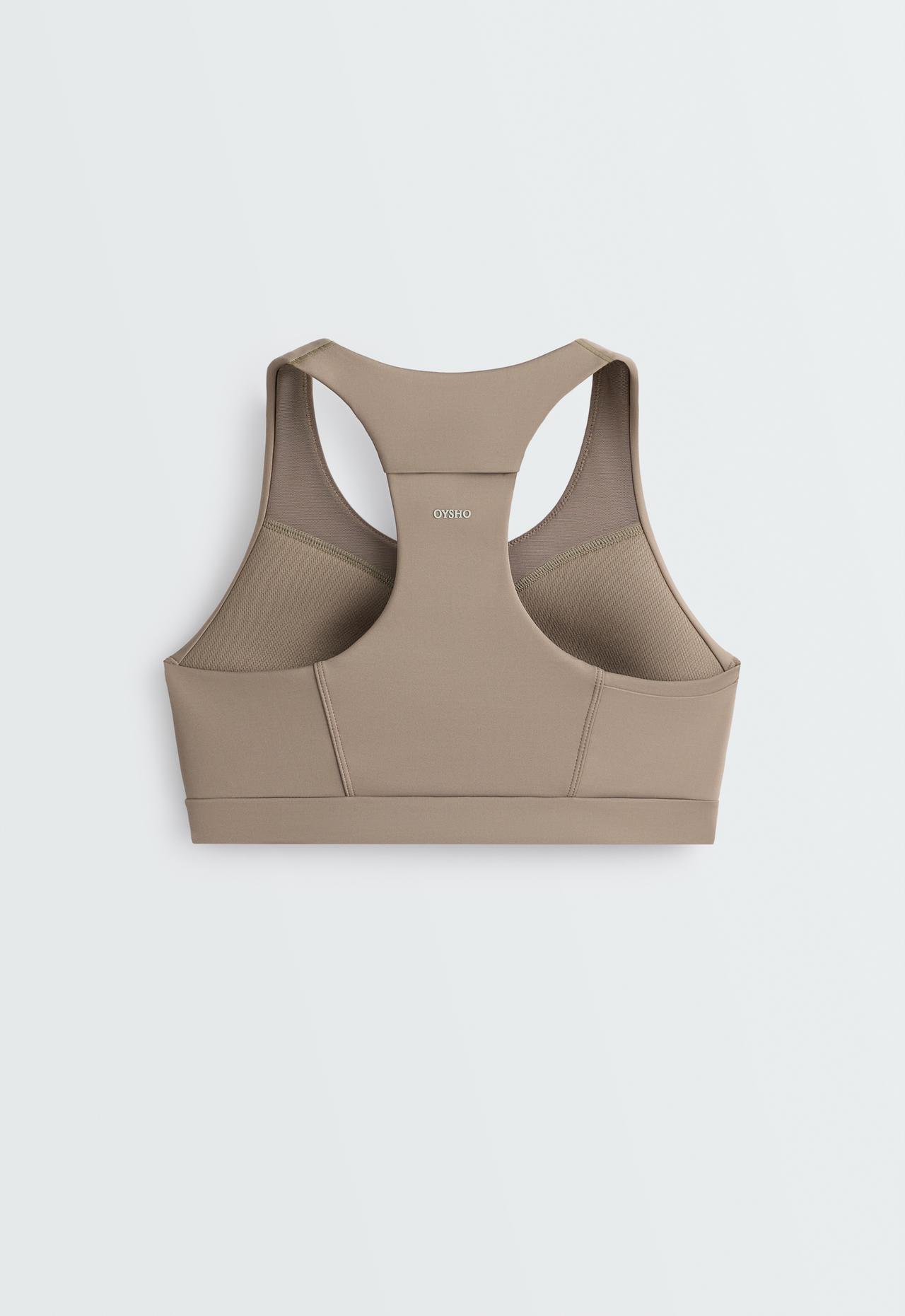 Rapid Dry medium support sports bra with pockets — DARK MINK