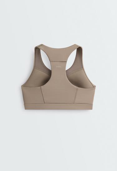 Rapid Dry medium support sports bra with pockets — DARK MINK 7