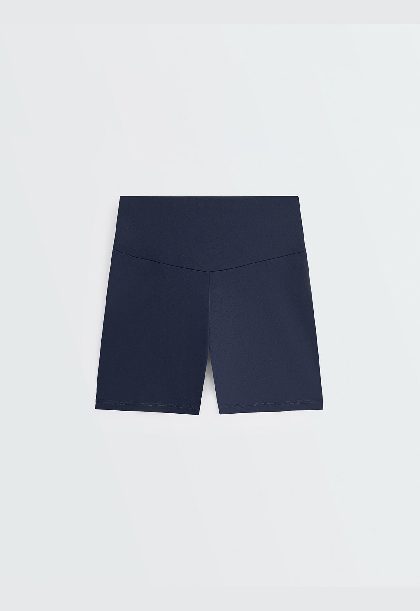 Comfortlux high-waisted 10cm hot pants — NAVY BLUE