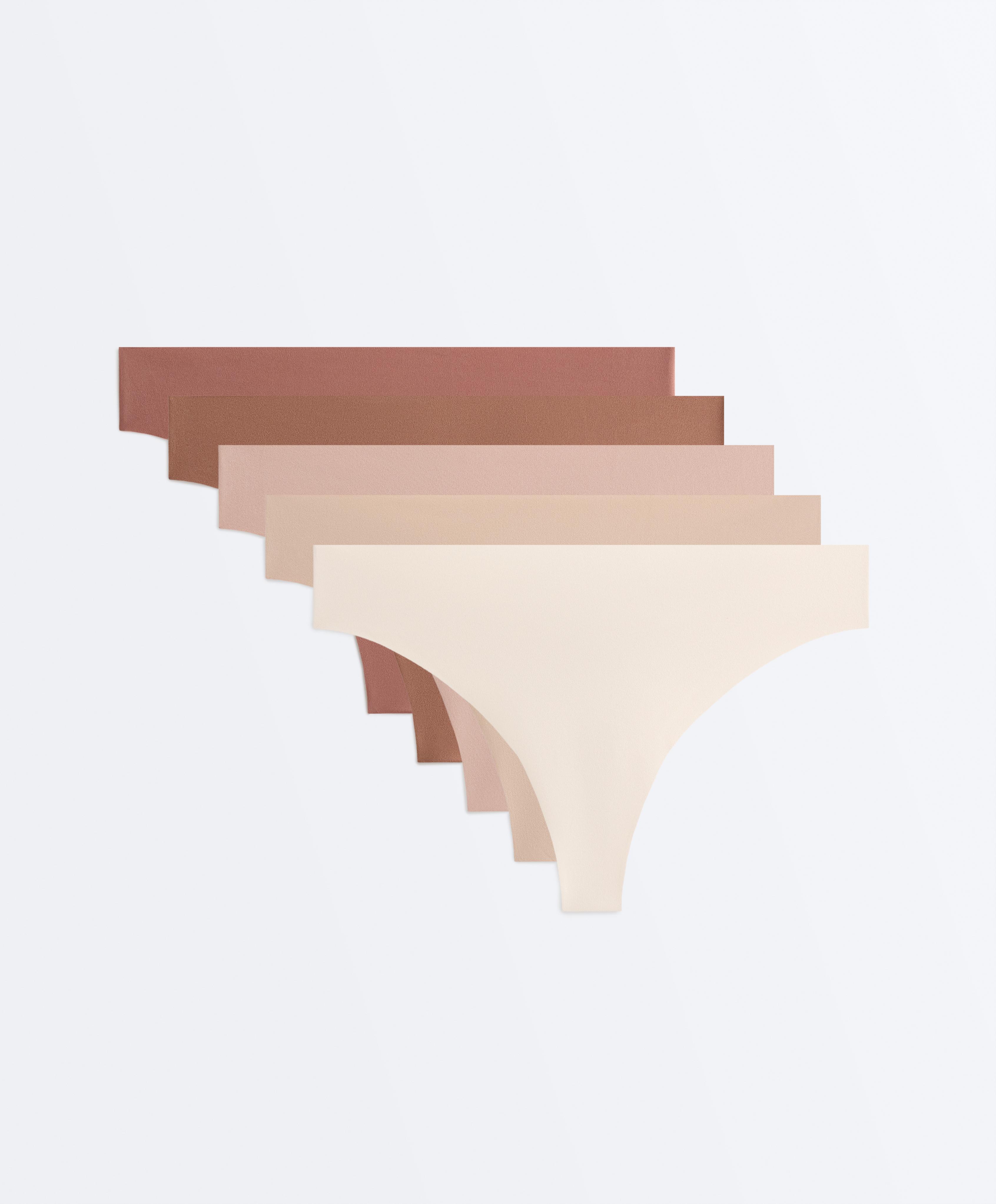 5 invisible polyamide blend thongs