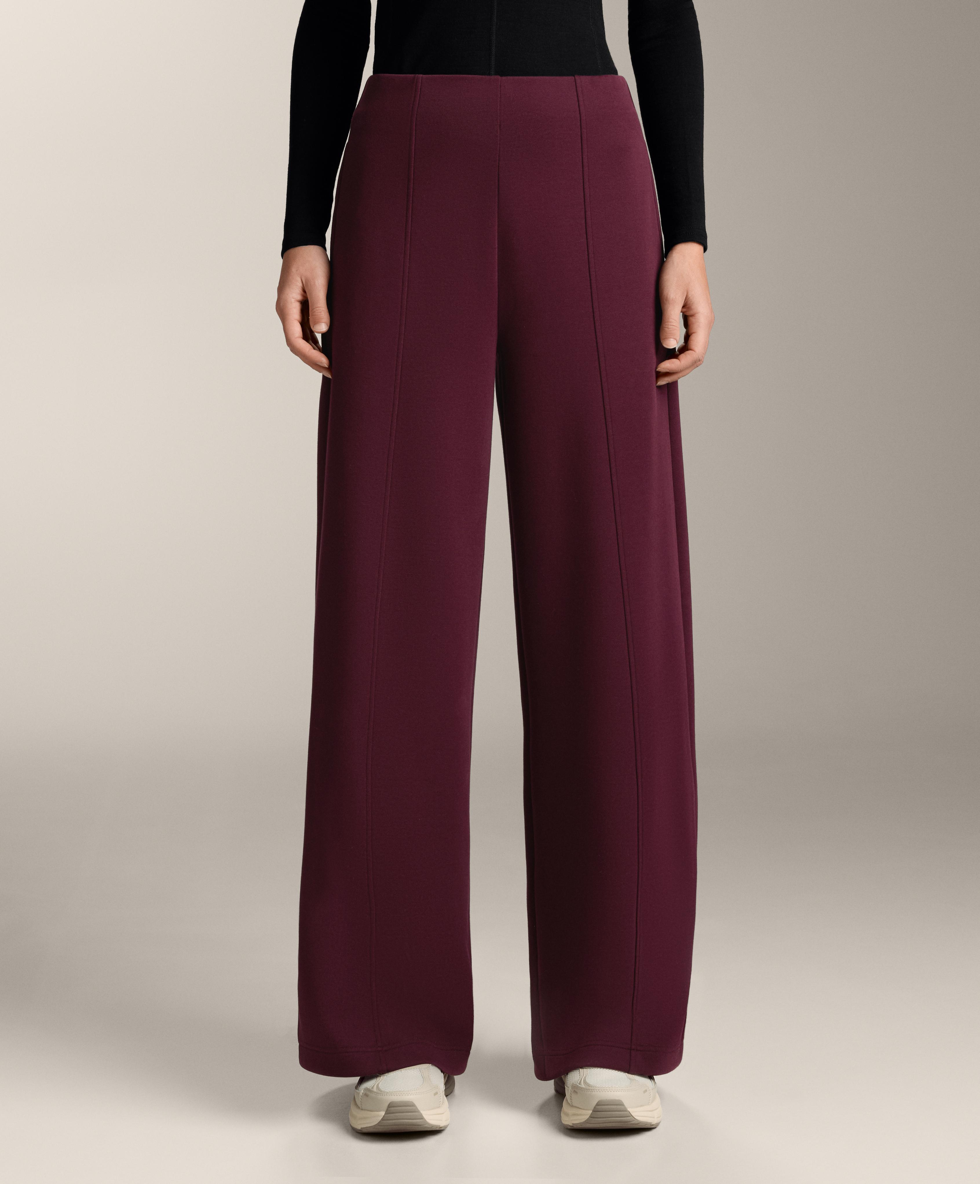 Pantalón largo piqué super high rise con algodón Pantalón largo piqué super high rise con algodón