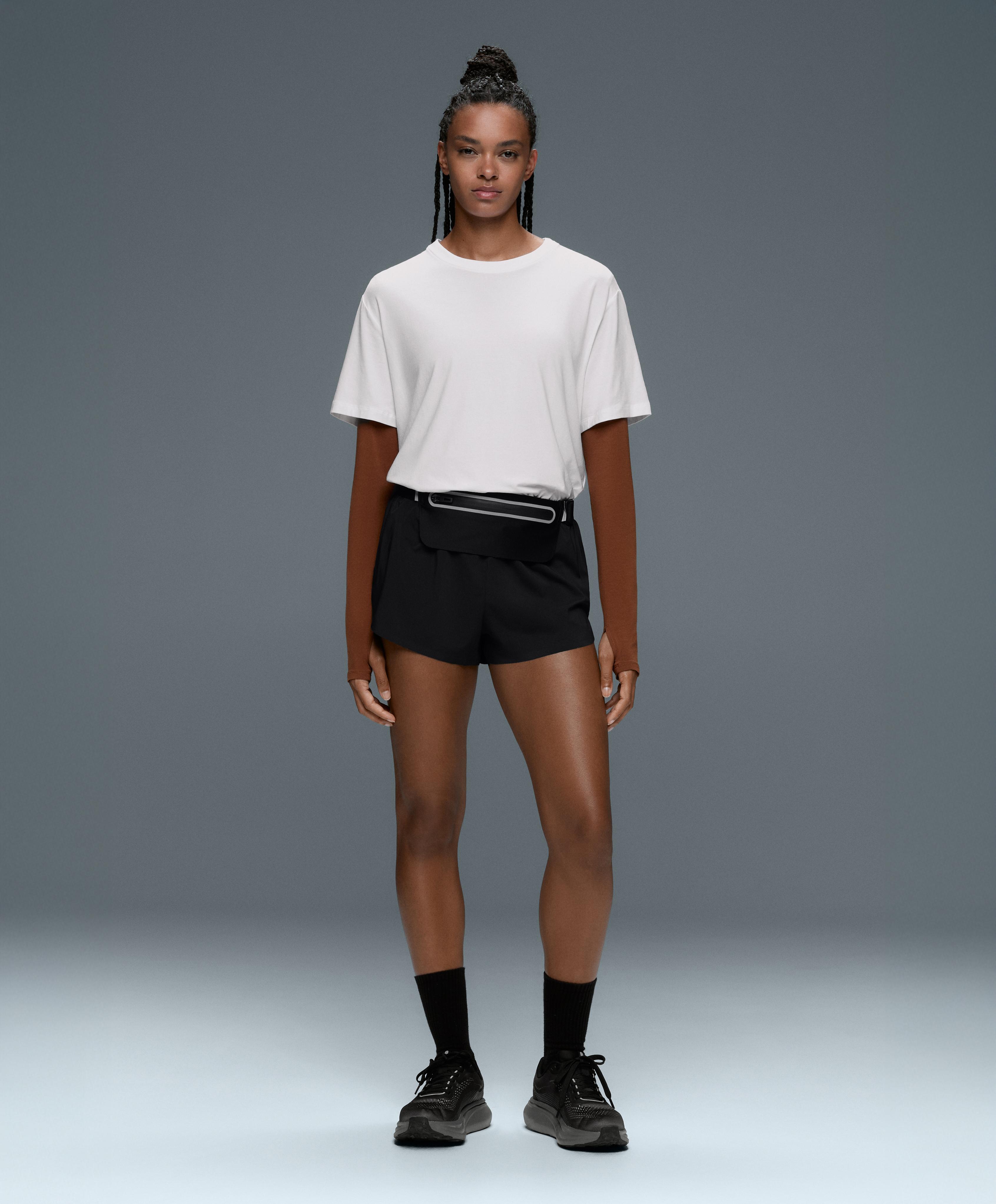 6cm low-rise technical shorts — BLACK