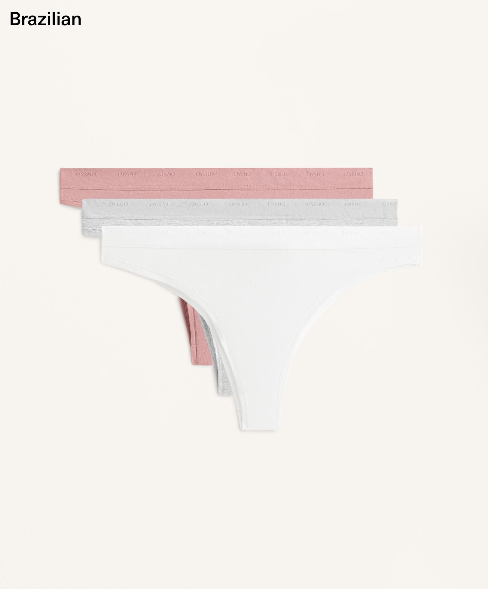 3 Brazilian briefs in a cotton blend with logo - Sale