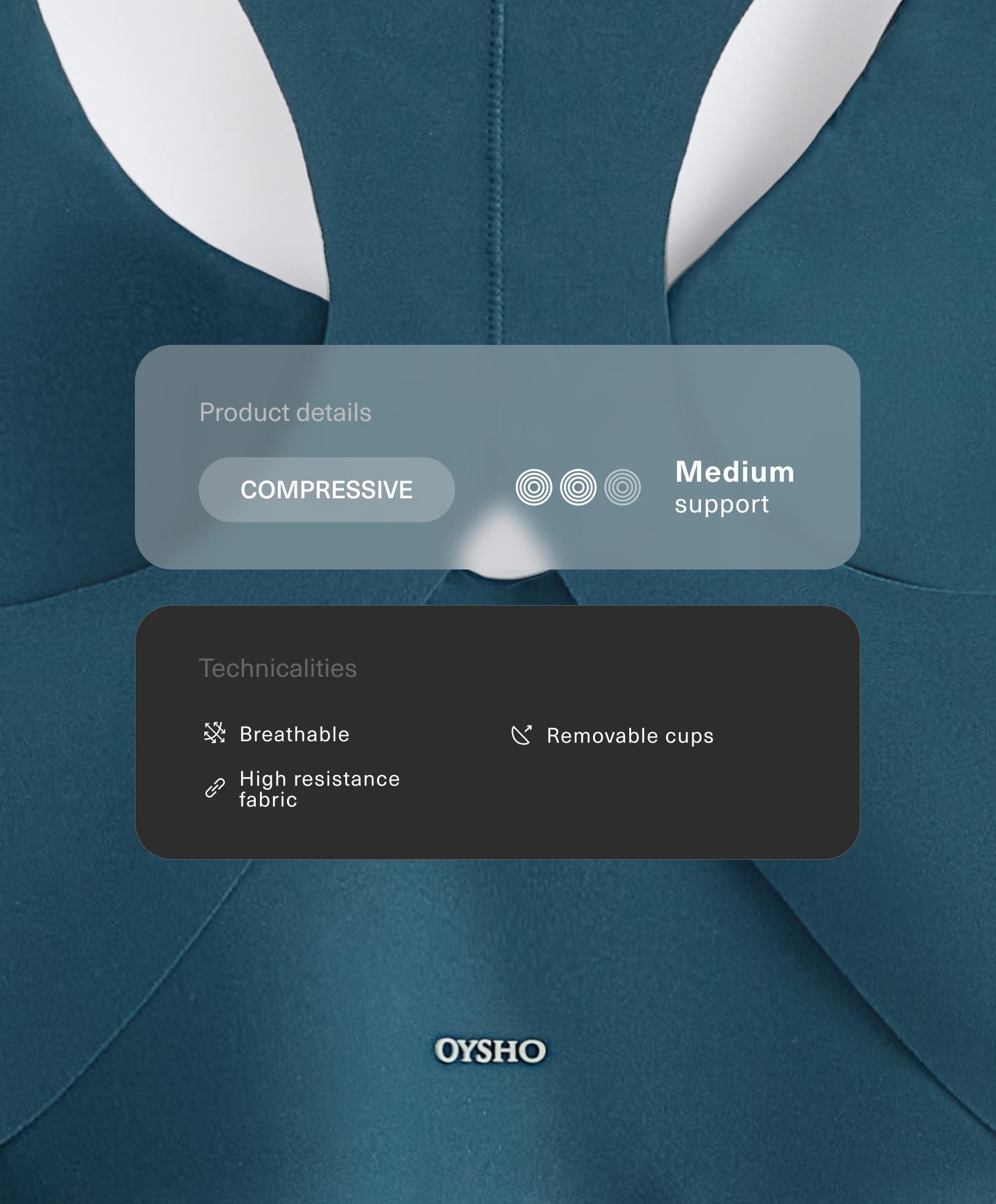 Compressive keskmise toestusega korvidega rinnahoidja Compressive keskmise toestusega korvidega rinnahoidja