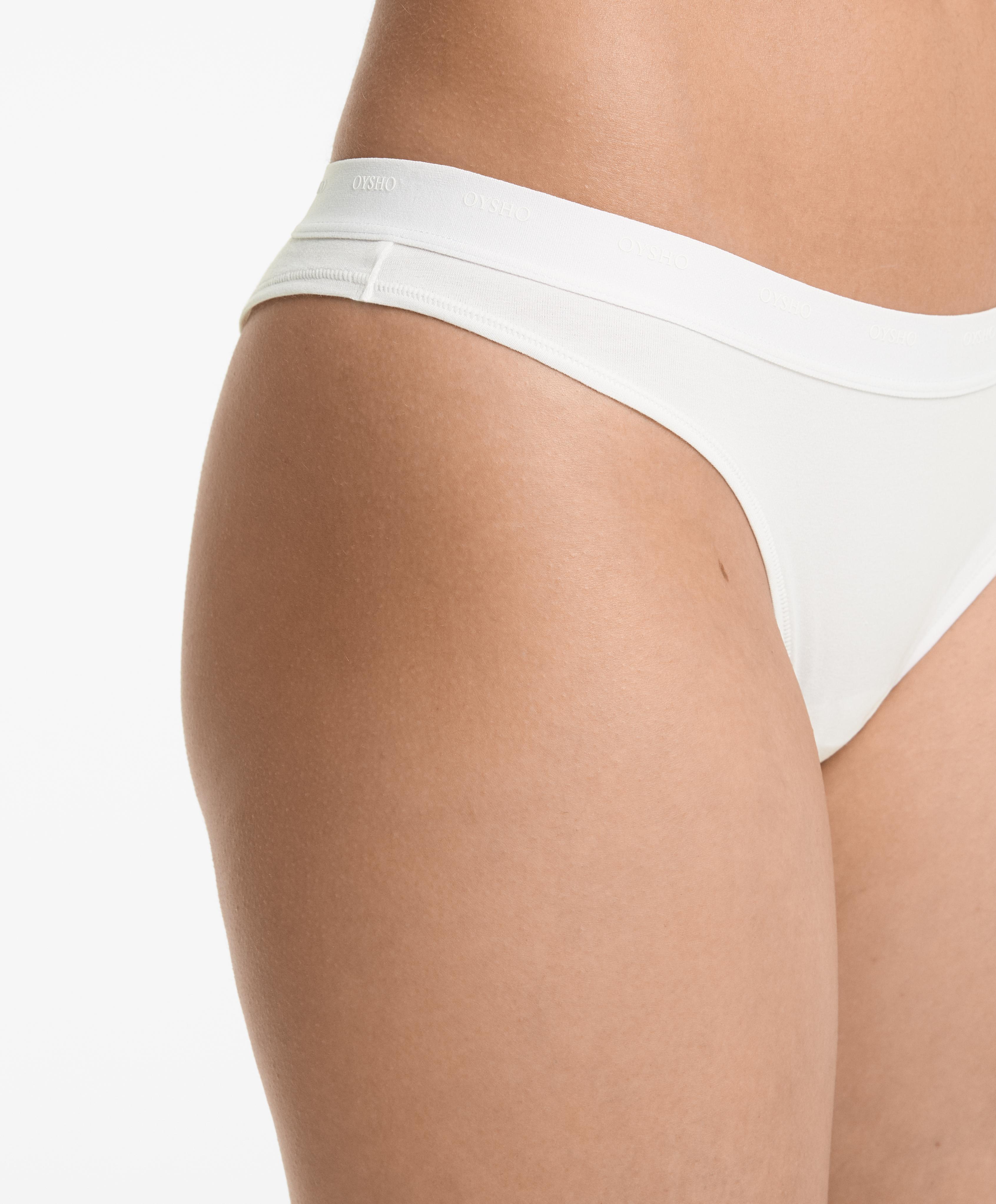 3 سراويل داخلية برازيلية ممزوجة بالقطن بشعار 3 سراويل داخلية برازيلية ممزوجة بالقطن بشعار