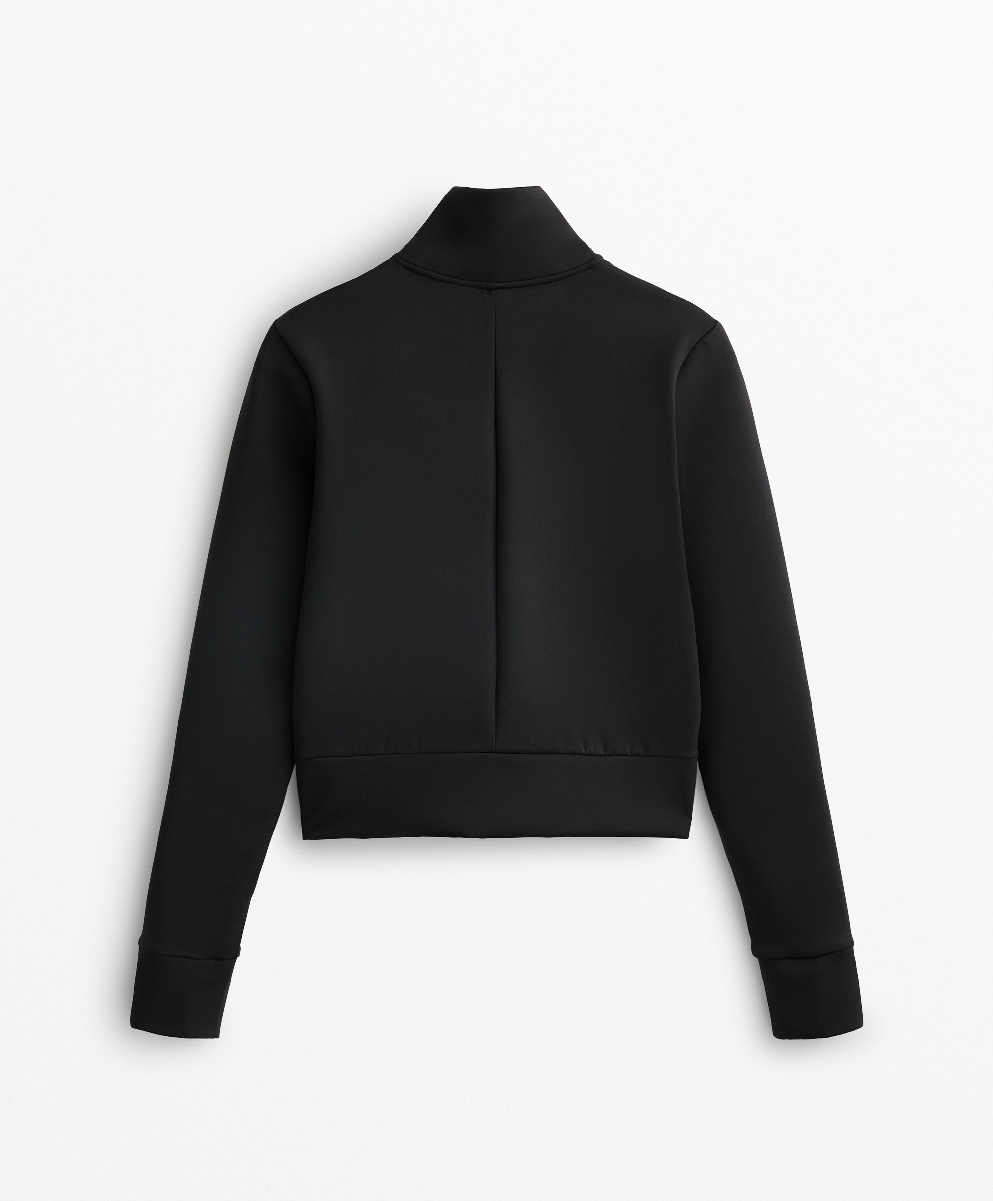 Neoprene-effect technical jacket