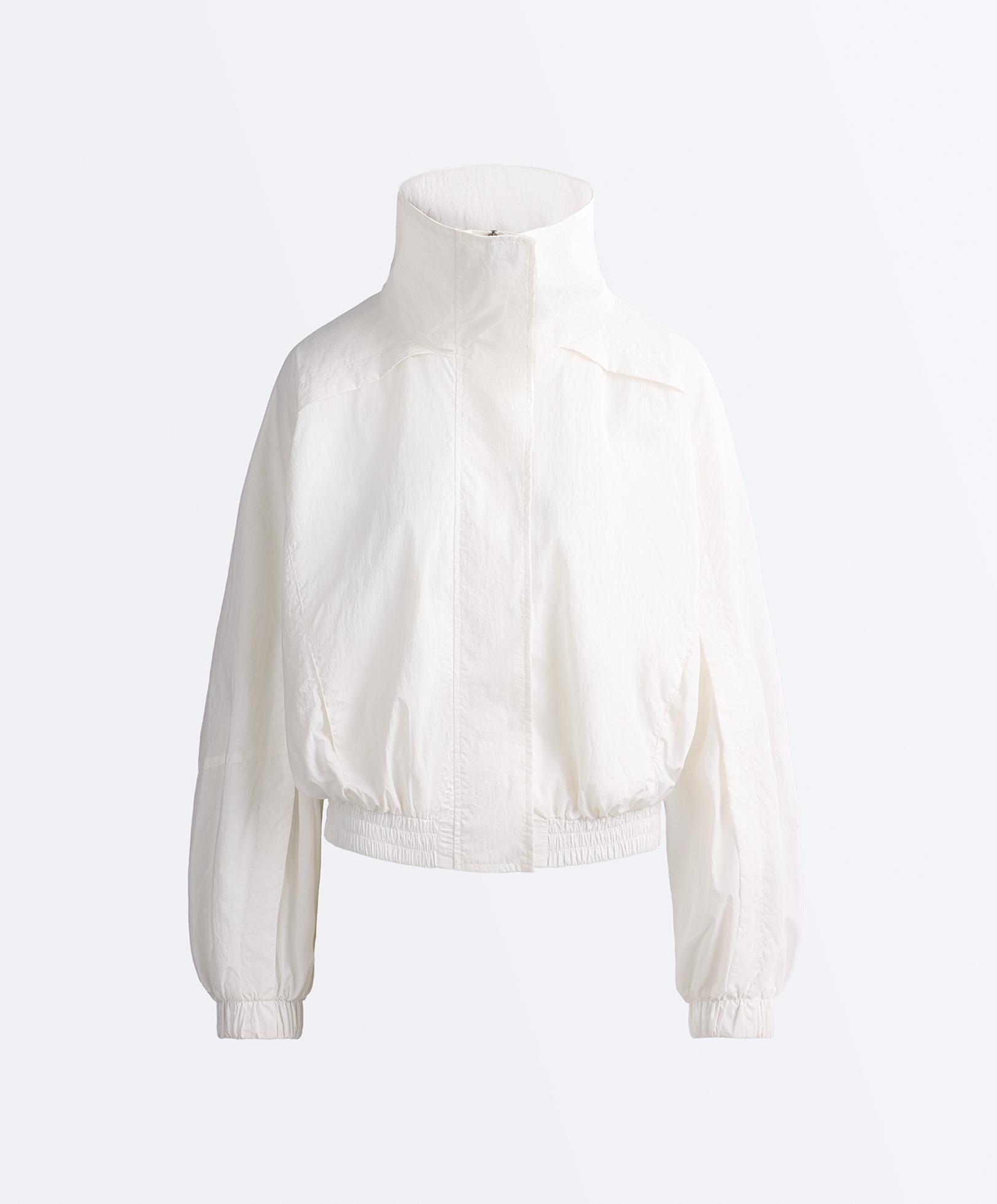 Water-repellent high-neck Track jacket — WHITE