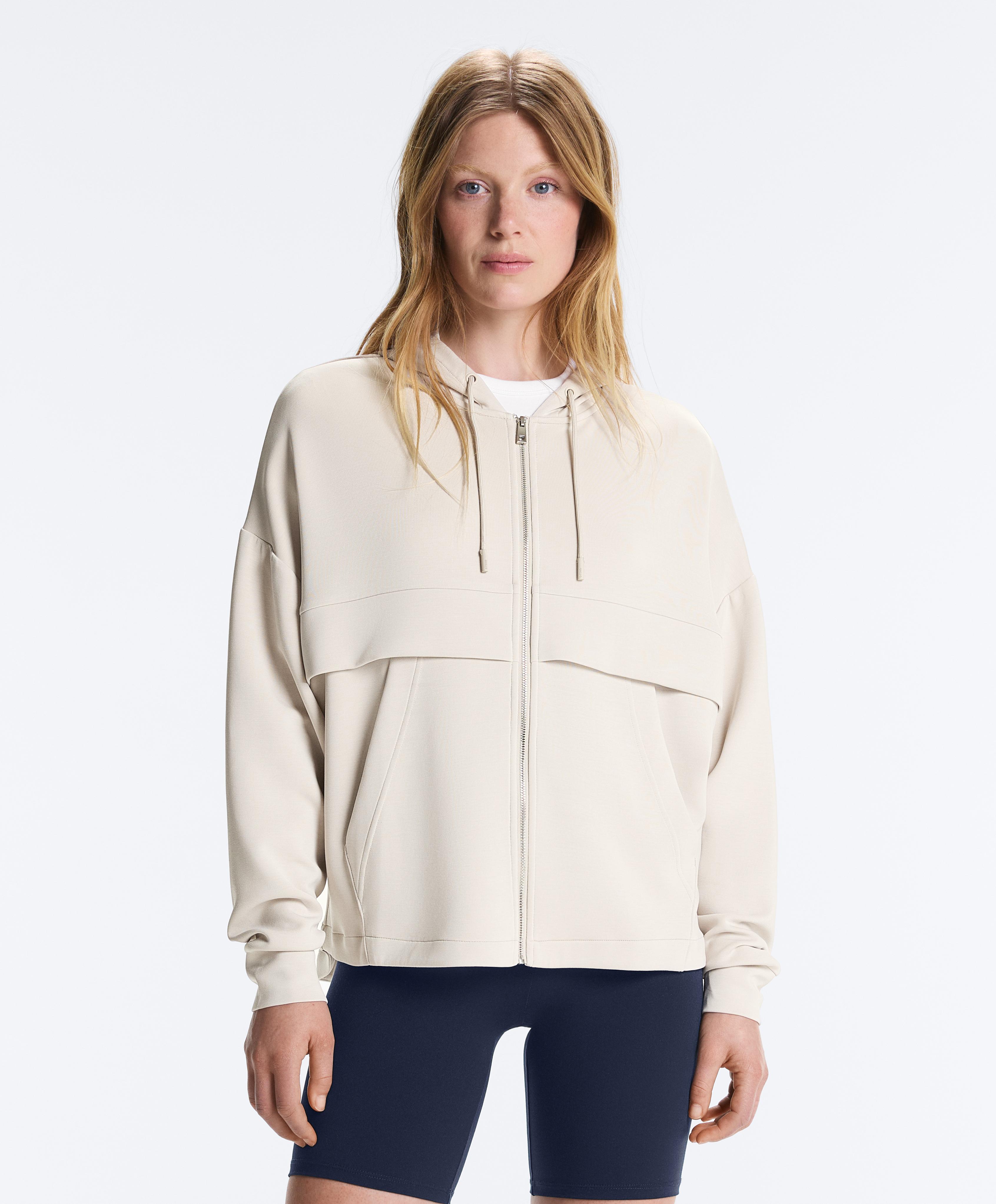 Soft-touch jacket with modal — PALE MINK