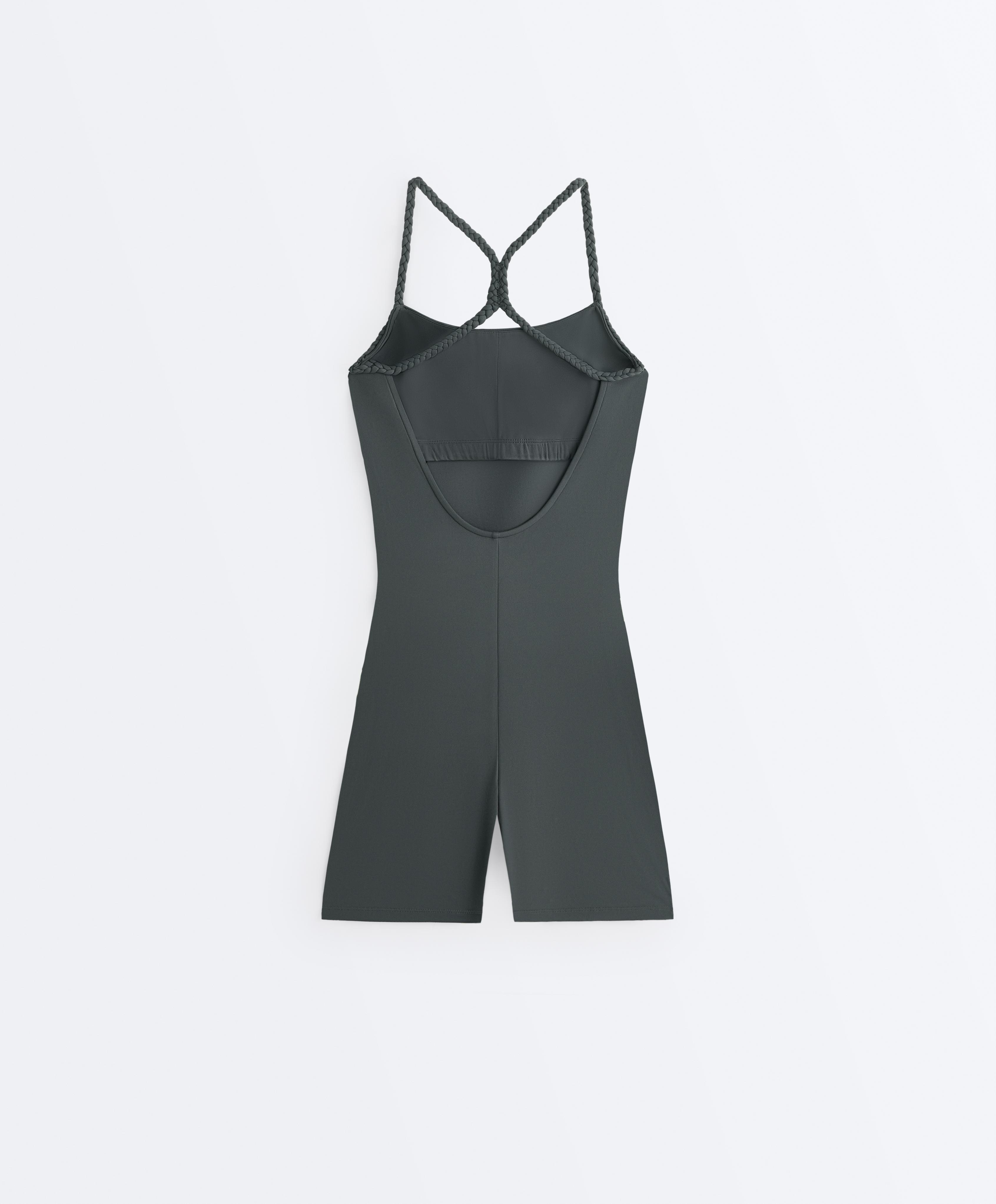 Comfortlux braided short jumpsuit — STEEL GREY