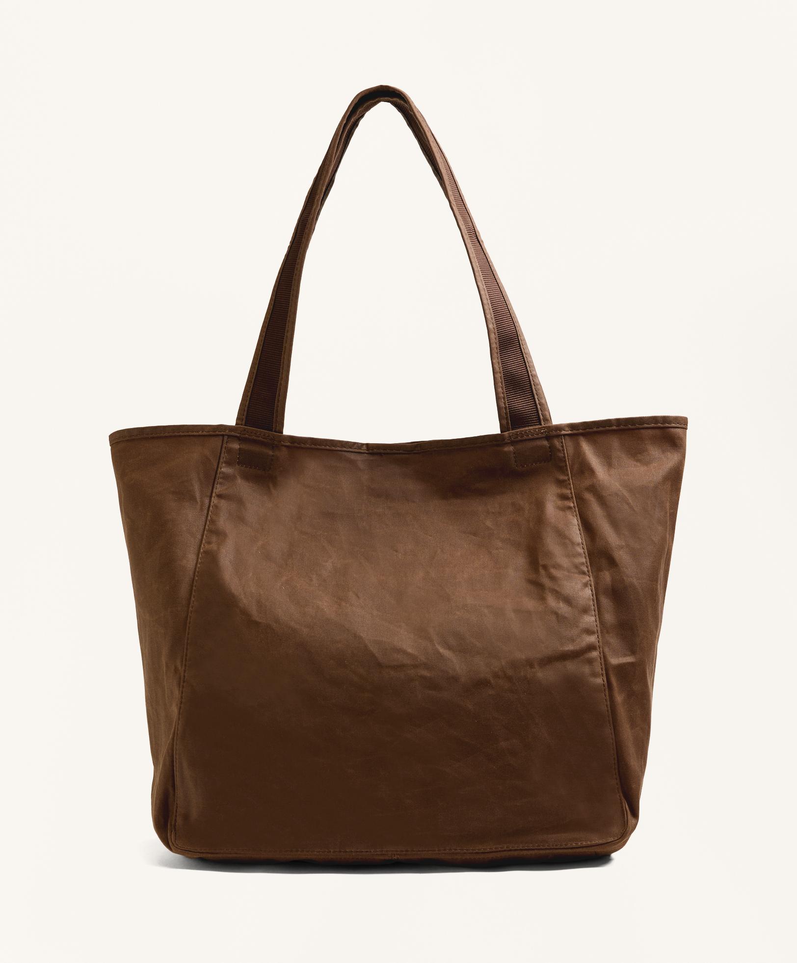 Waxed shopper bag