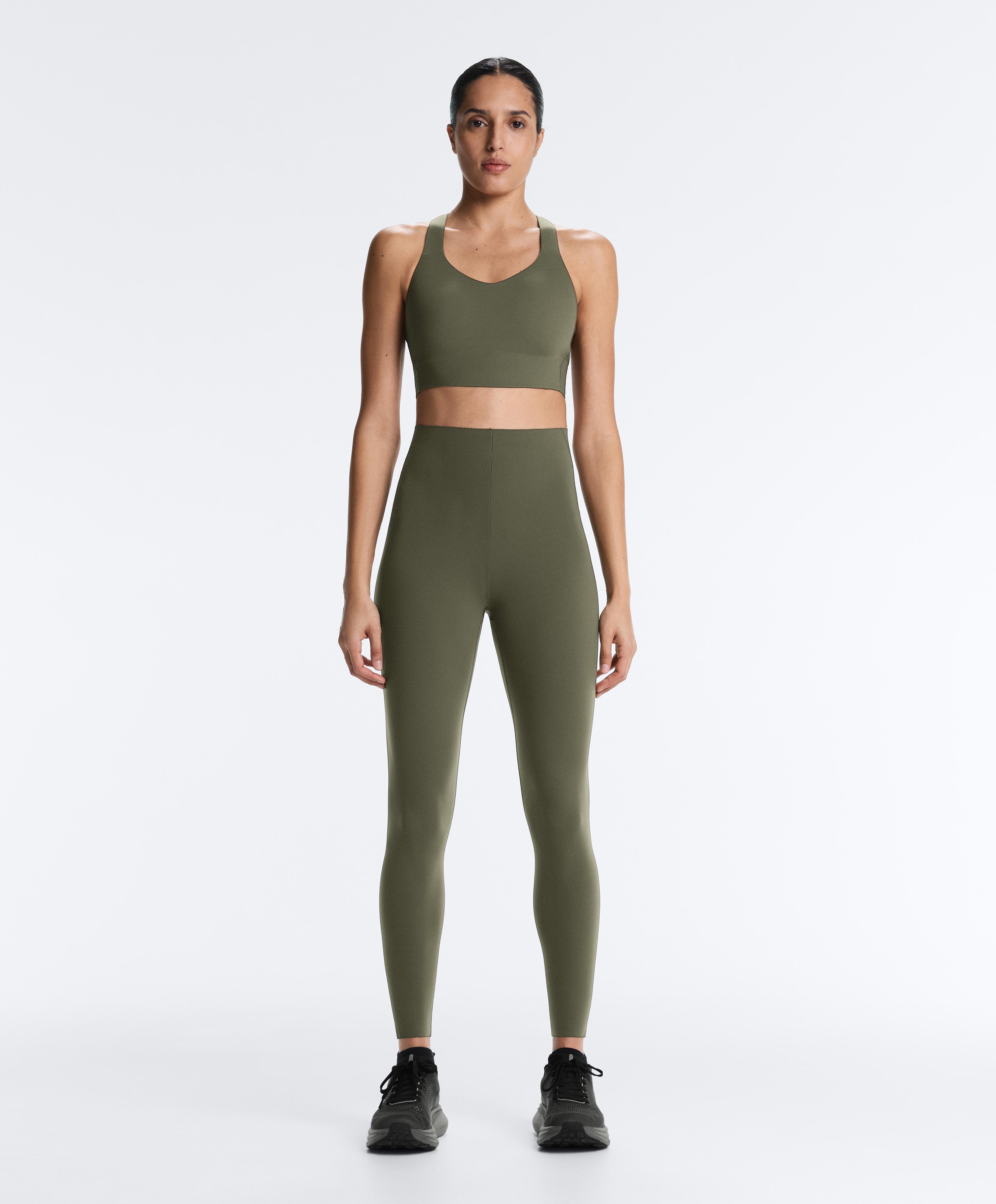 Medium-support Light Touch crossover bra — KHAKI