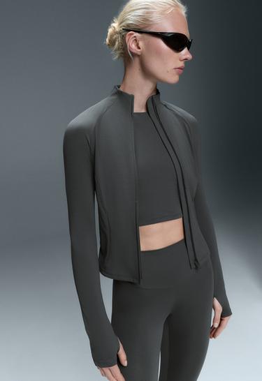 Houndstooth technical jacket — ANTHRACITE 6