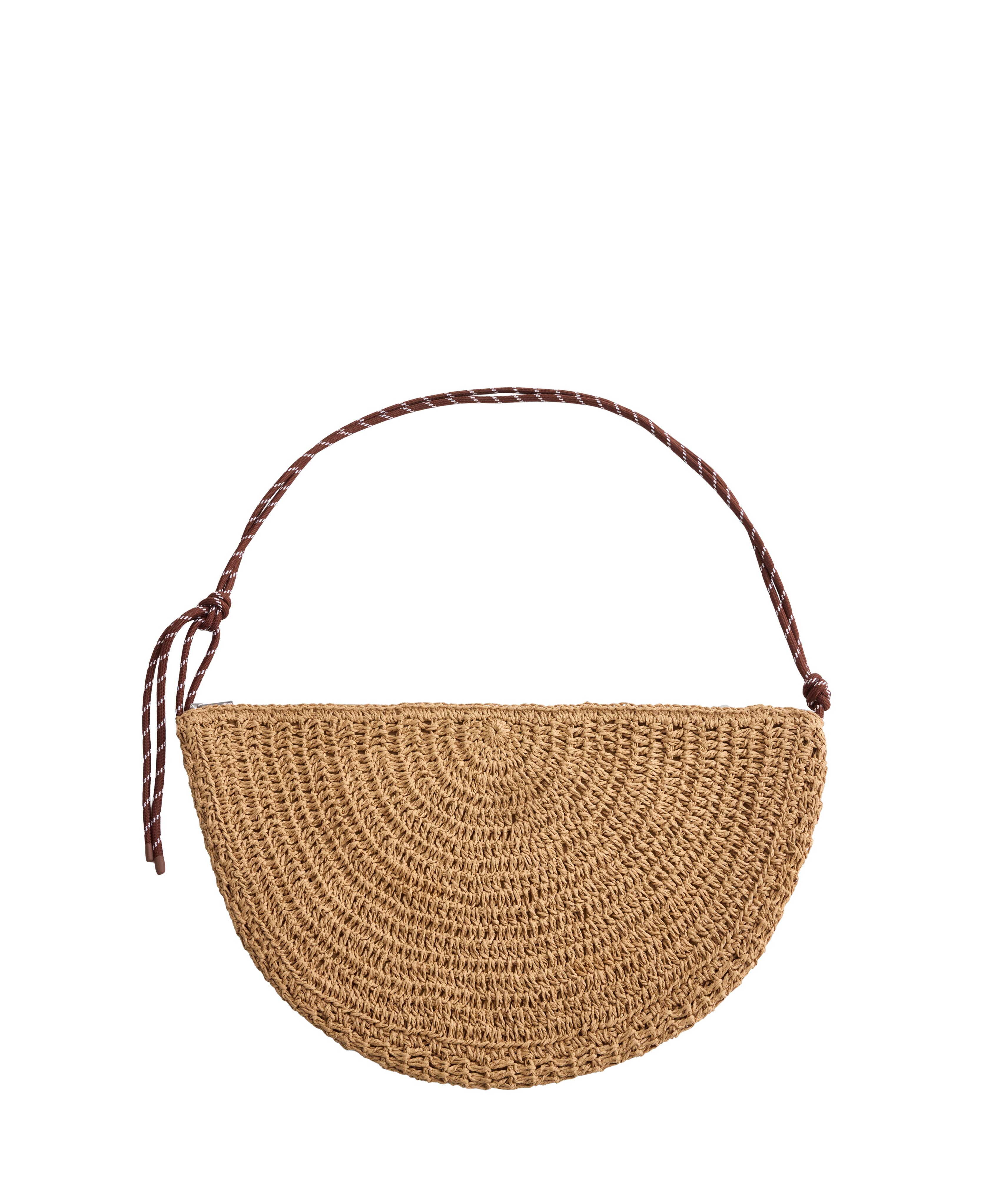 Large raffia-effect bag — NATURAL