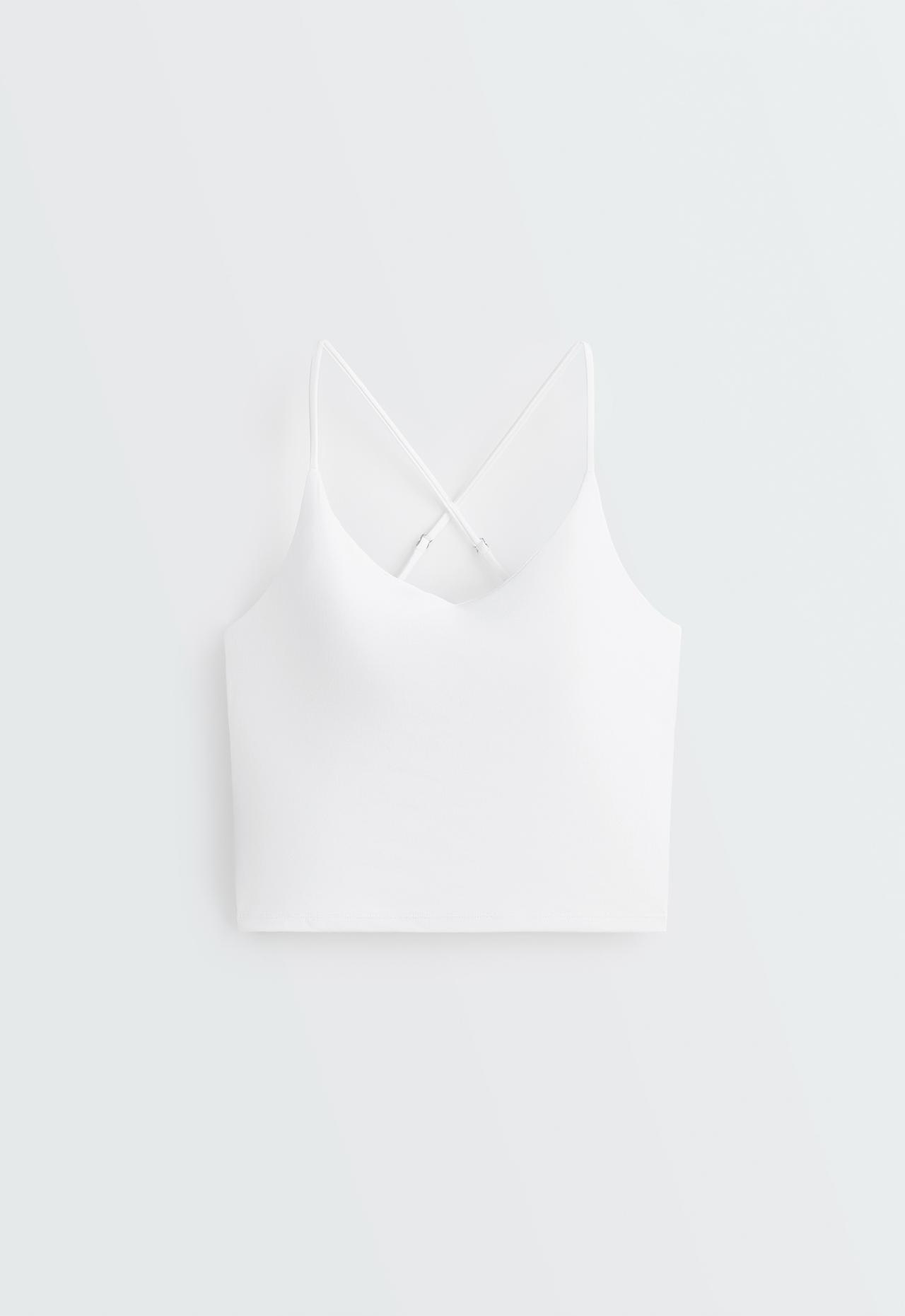 Comfortlux adjustable-strap tank top — WHITE