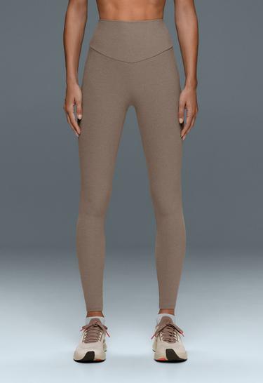 Ankle-length High rise Comfortlux marl leggings — DARK MINK 3
