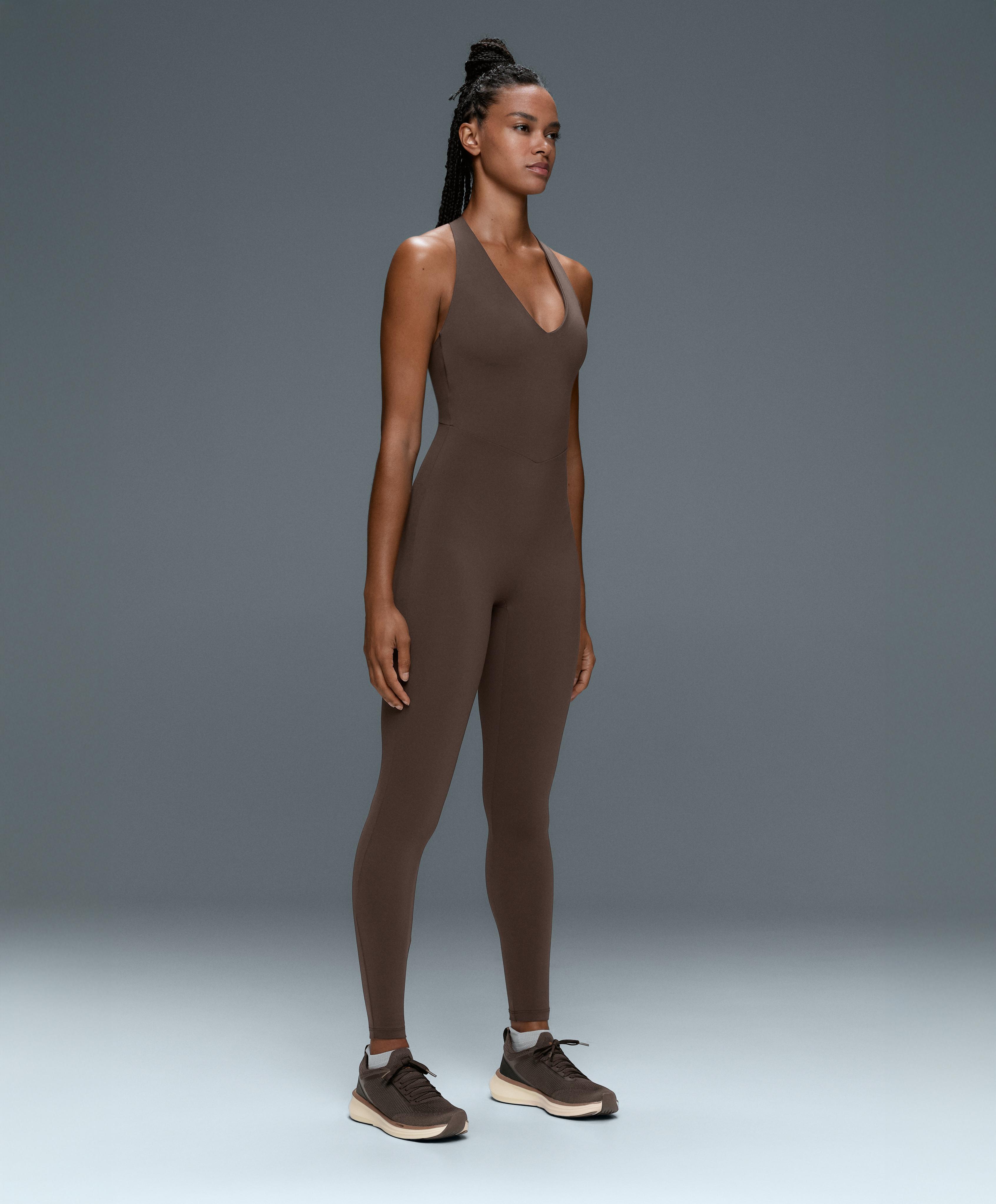 Long Compressive jumpsuit — BROWN