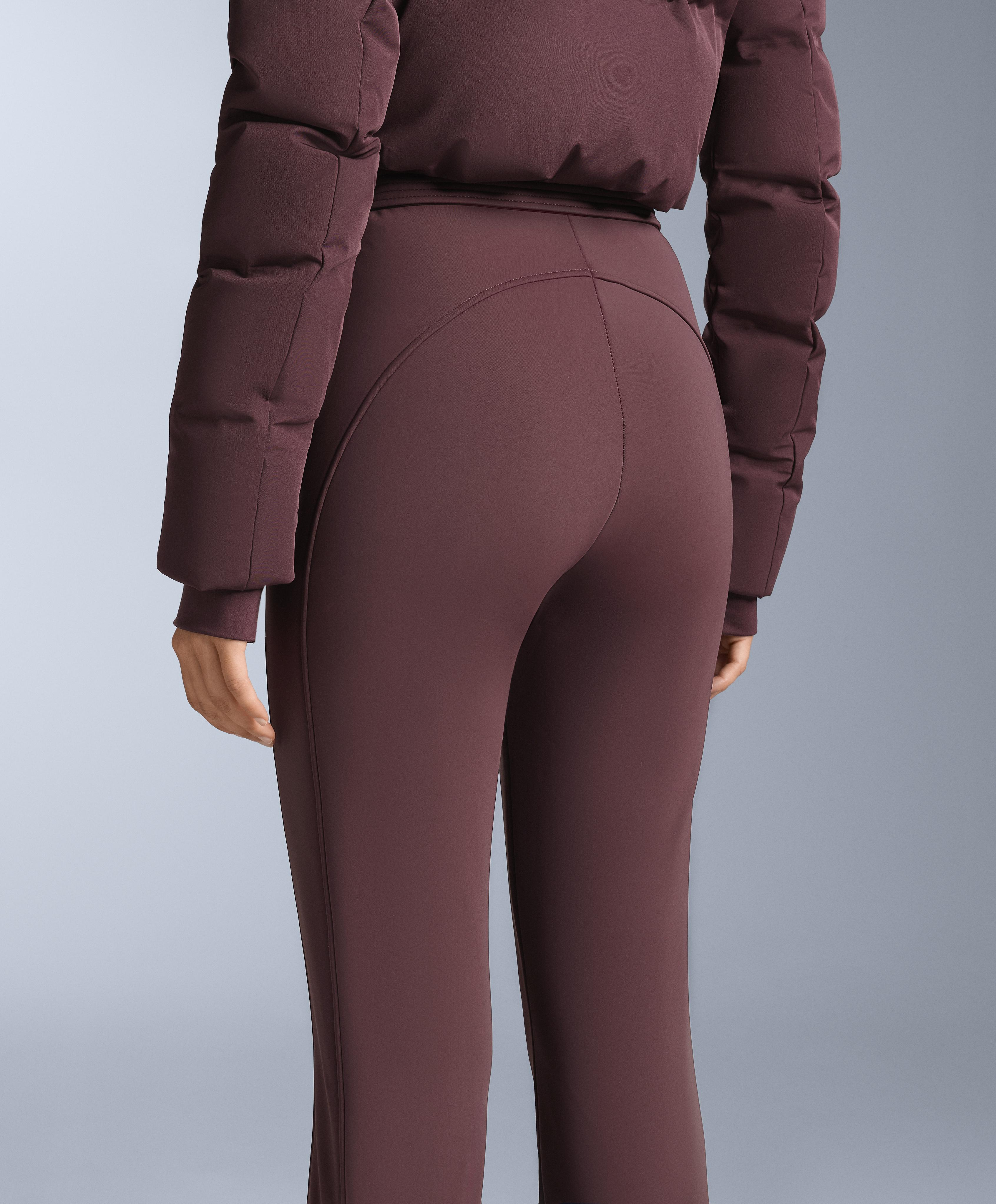 MINARDI PIUME SKI water-resistant padded jumpsuit with 80% down and 20% feather filling — DARK WINE RED