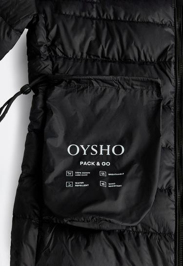 Packable 100% down short puffer jacket — BLACK 9