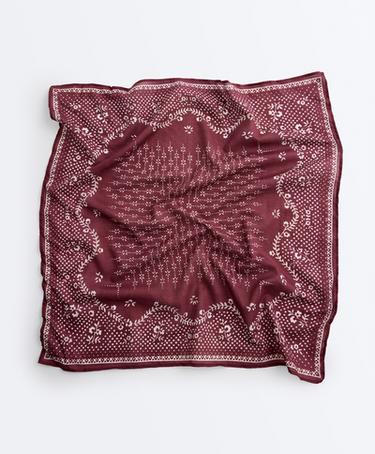 100% cotton print bandana — BURGUNDY 4