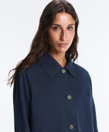 Cotton blend pocket jacket — NAVY BLUE 3