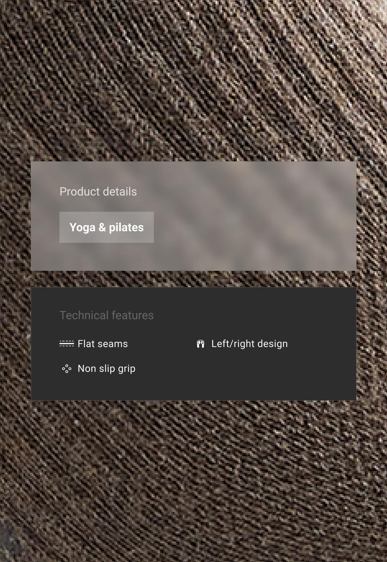 2 pairs of cotton blend yoga and Pilates socks — VANILLA