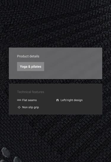 2 pairs of polyamide blend yoga and Pilates sneaker socks — BLACK 2