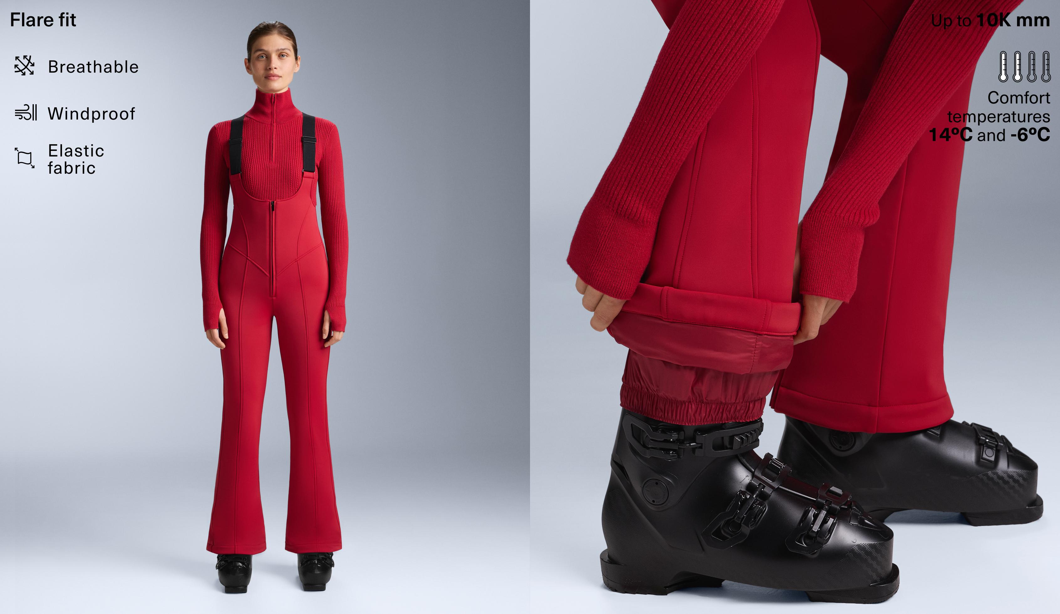 Water-resistant SKI flare dungarees - Sale