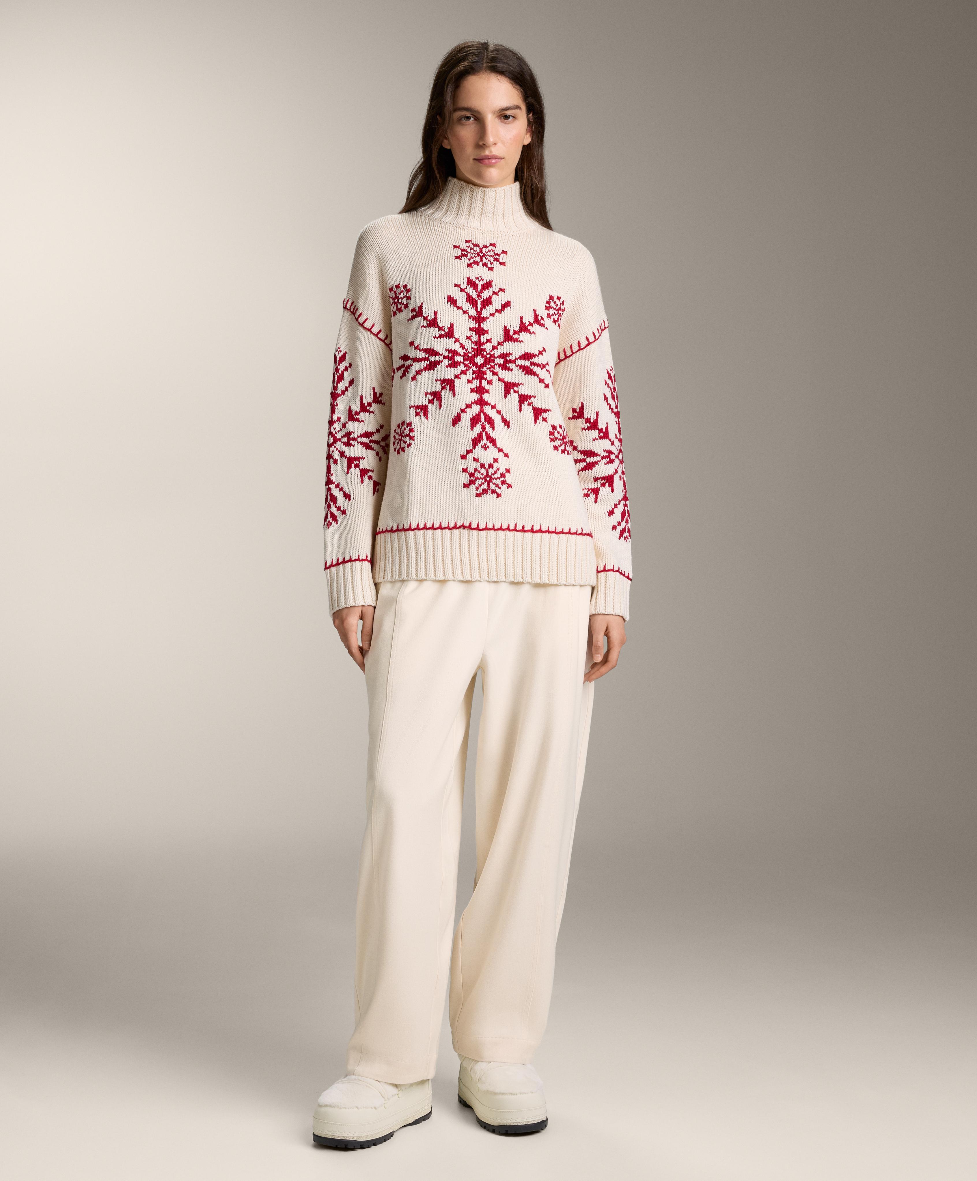 Embroidered snowflake knit jumper - Sale Embroidered snowflake knit jumper - Sale