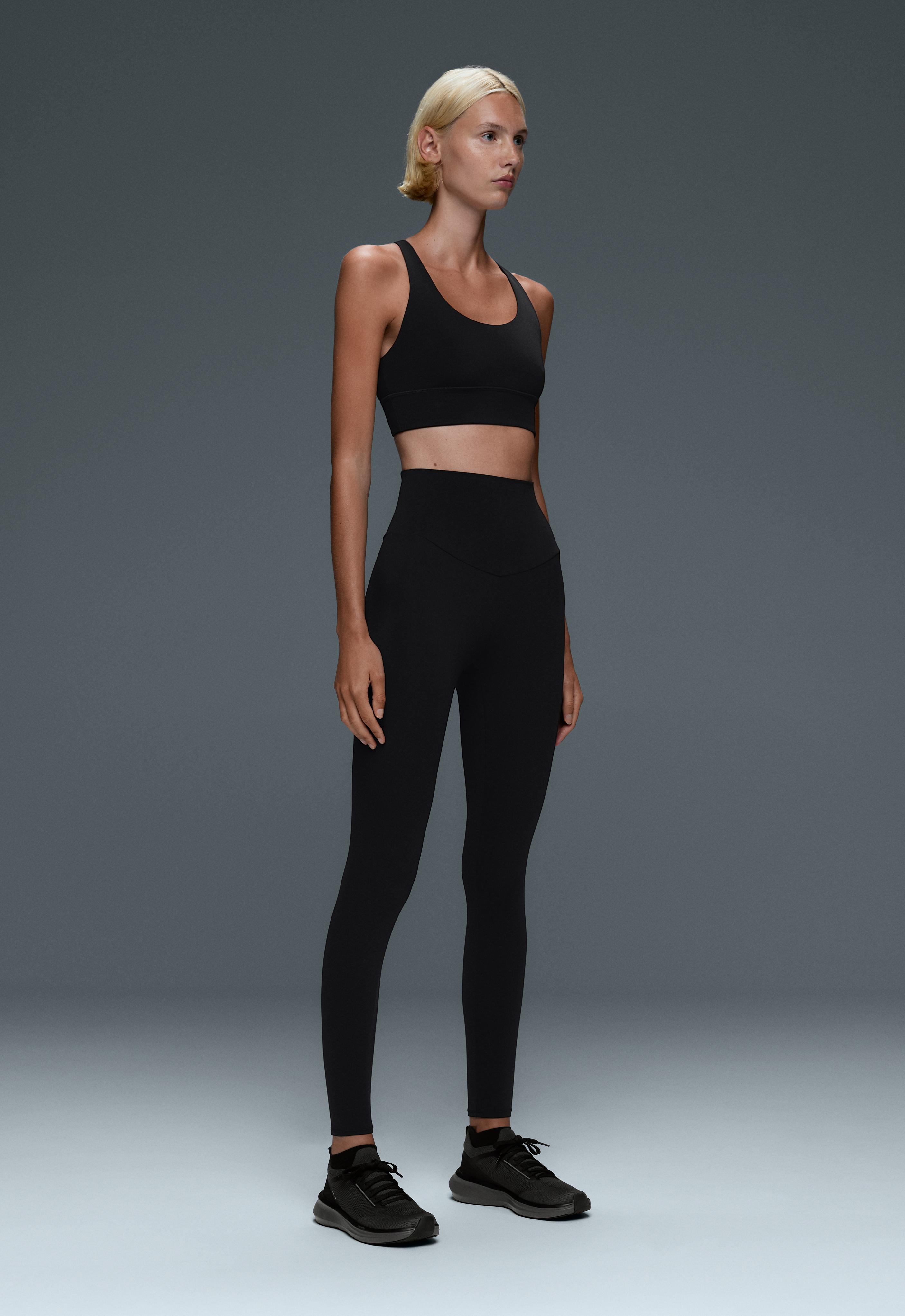 Comfortlux super high-rise ankle-length leggings — BLACK