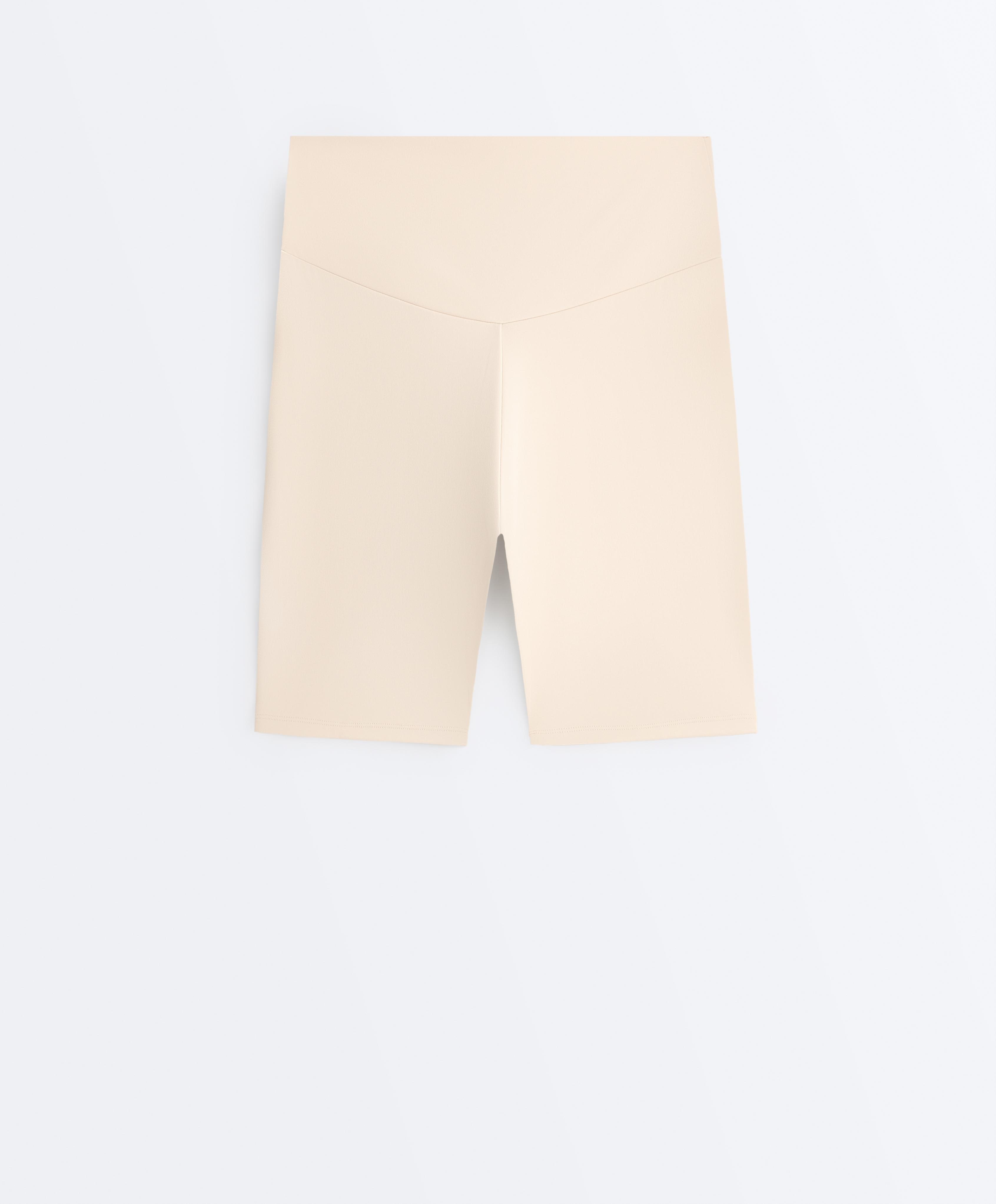 Comfortlux high-rise 20cm biker leggings — SAND