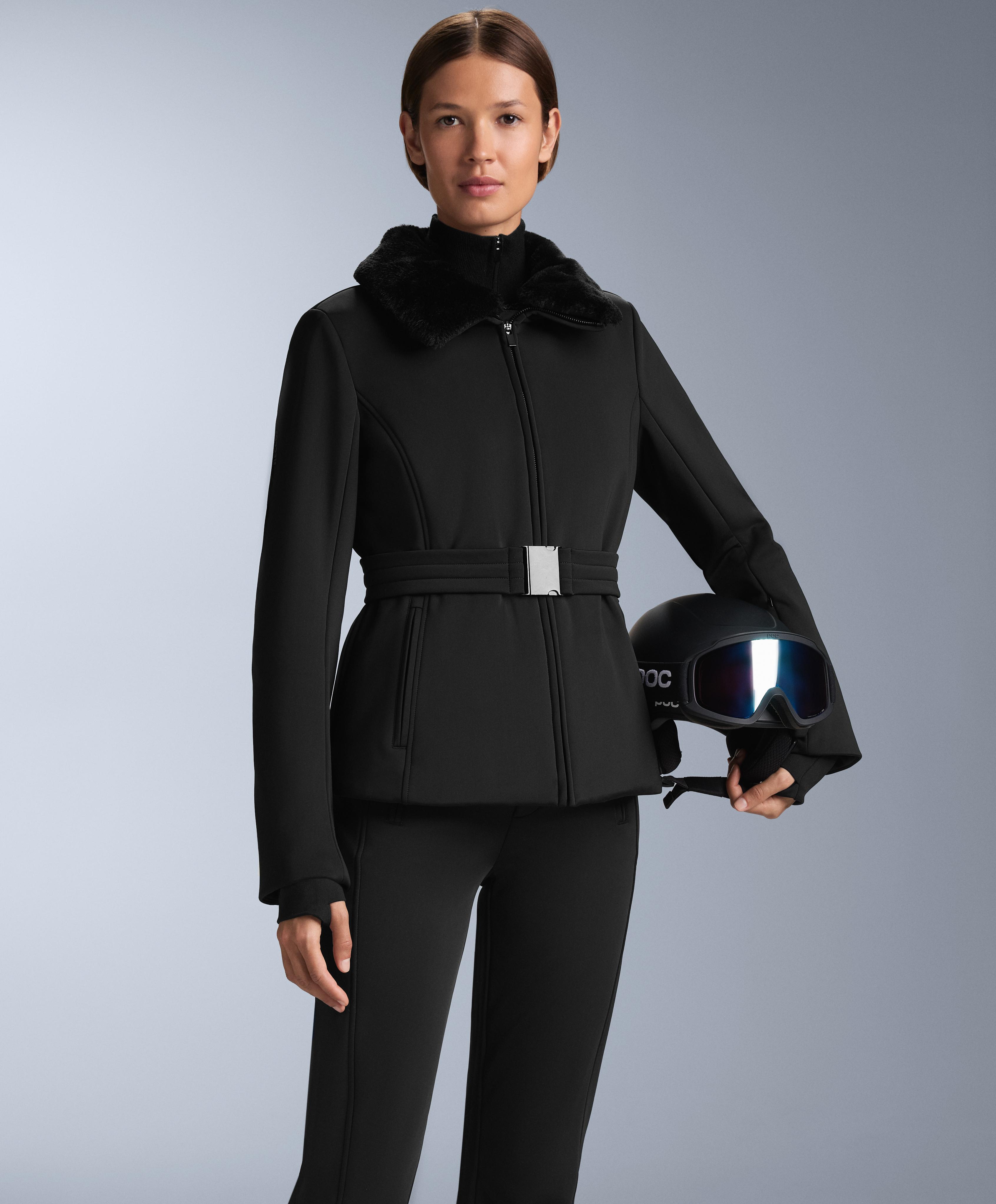 Primaloft® SKI water-resistant super-slim fit jacket — BLACK