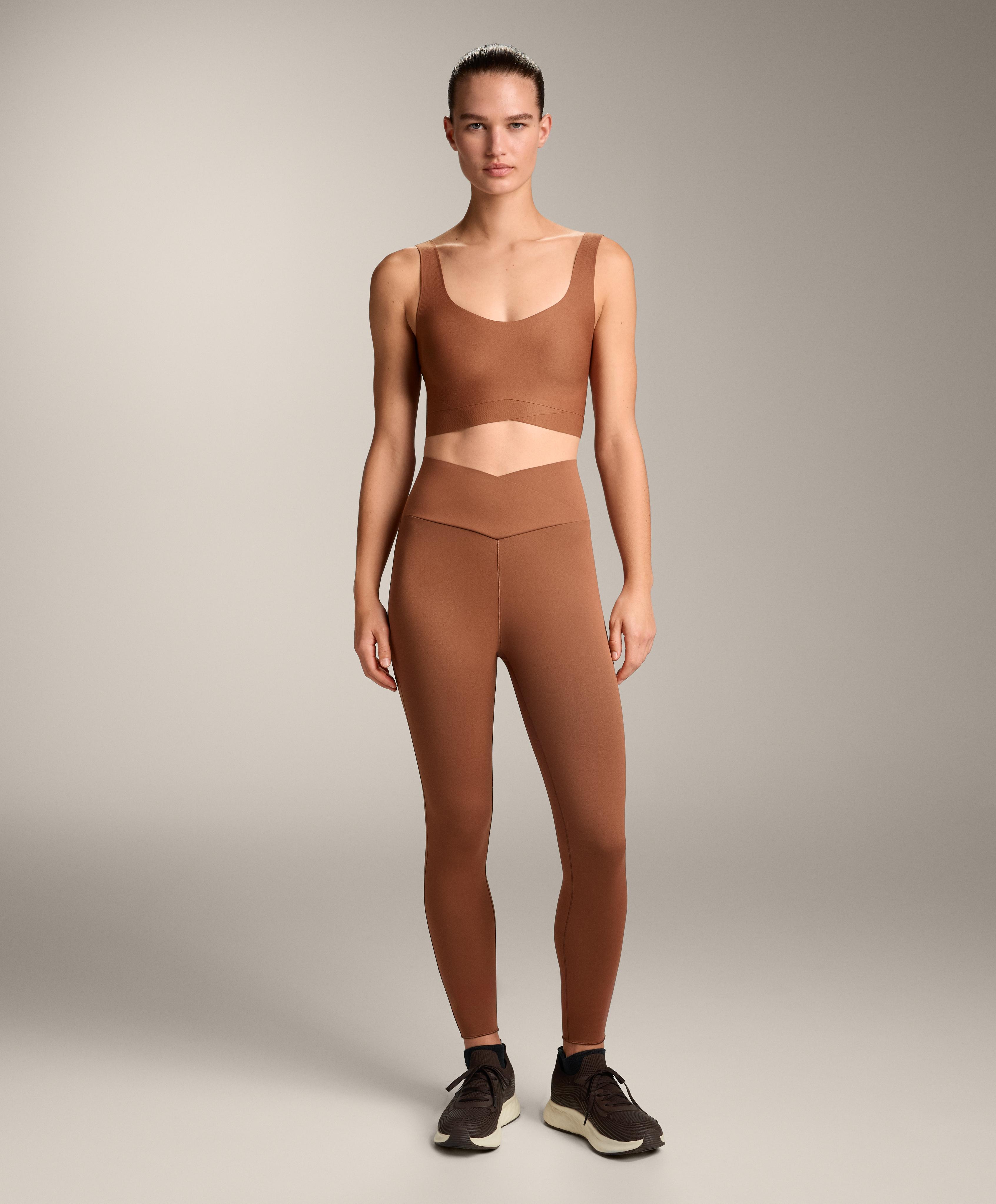 Perfect-adapt ankle-length leggings with crossover V-waist - Sale