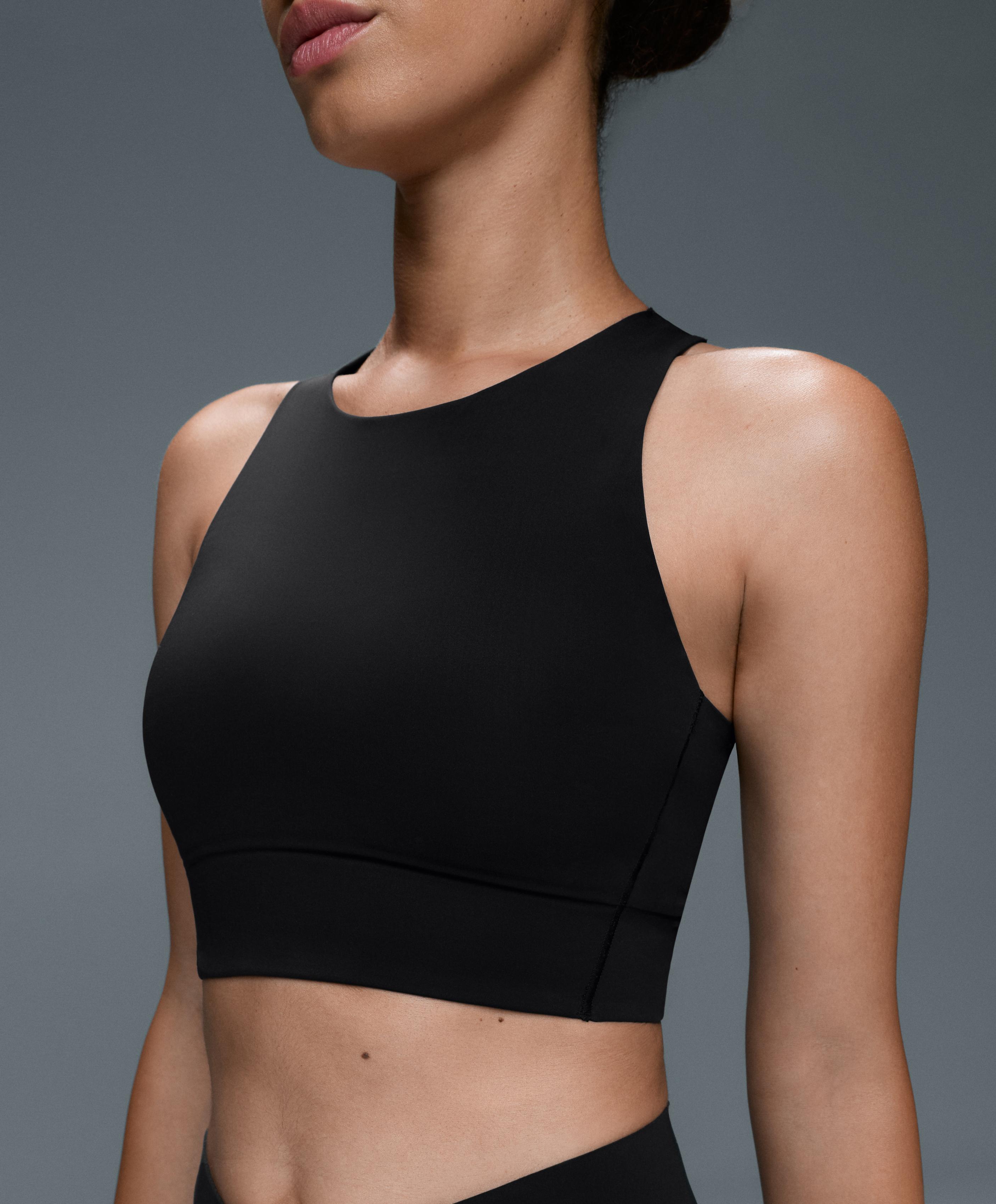 Light Touch crossover back tank top — BLACK